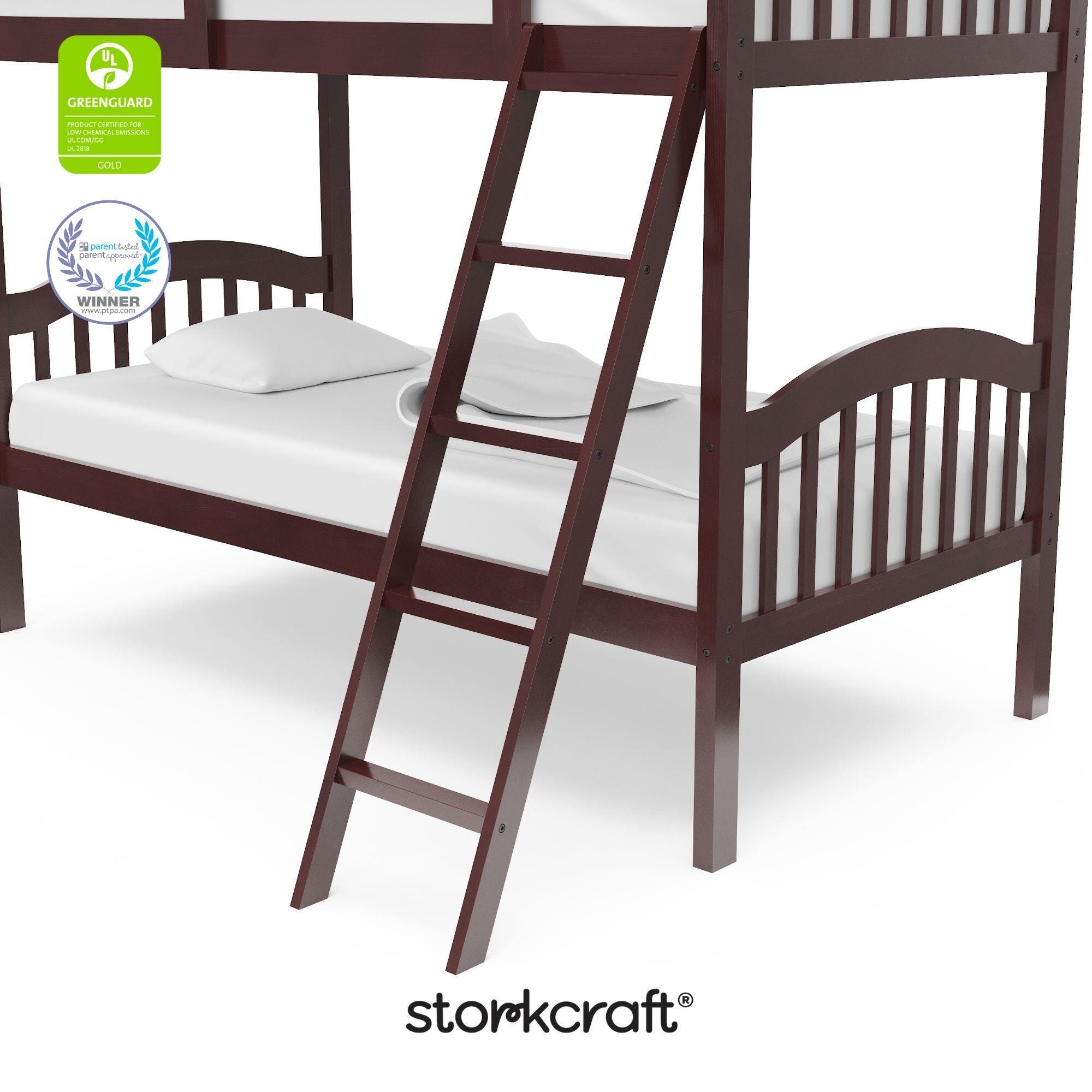 Storkcraft Longhorn Twin-over-Twin Bunk Bed, Espresso, large