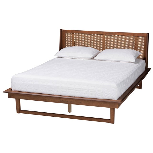 Baxton Studio Aveena Queen Panel Platform Bed