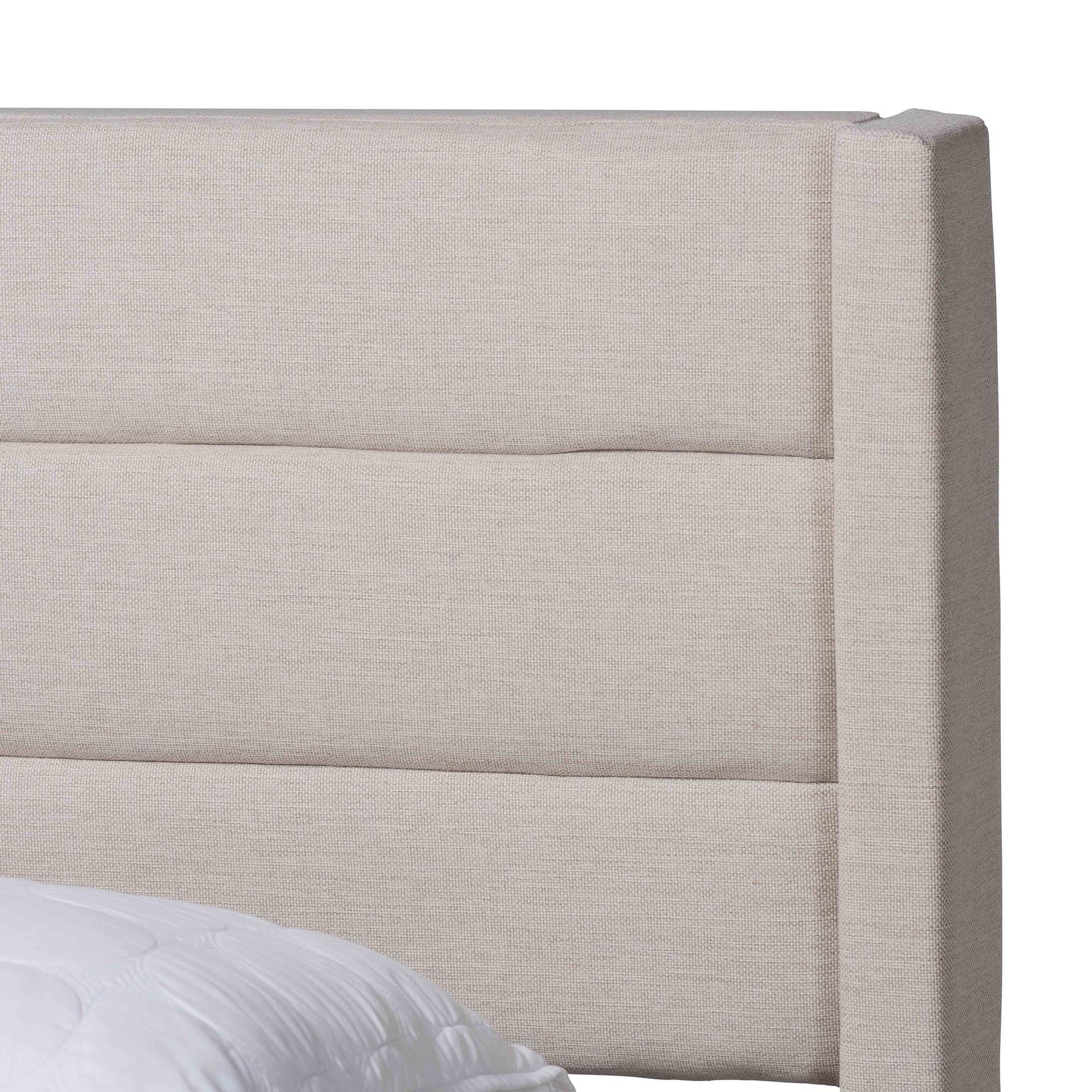 Baxton Studio Braylon Full Panel Platform Bed with 3 Storage Drawers, Beige, large