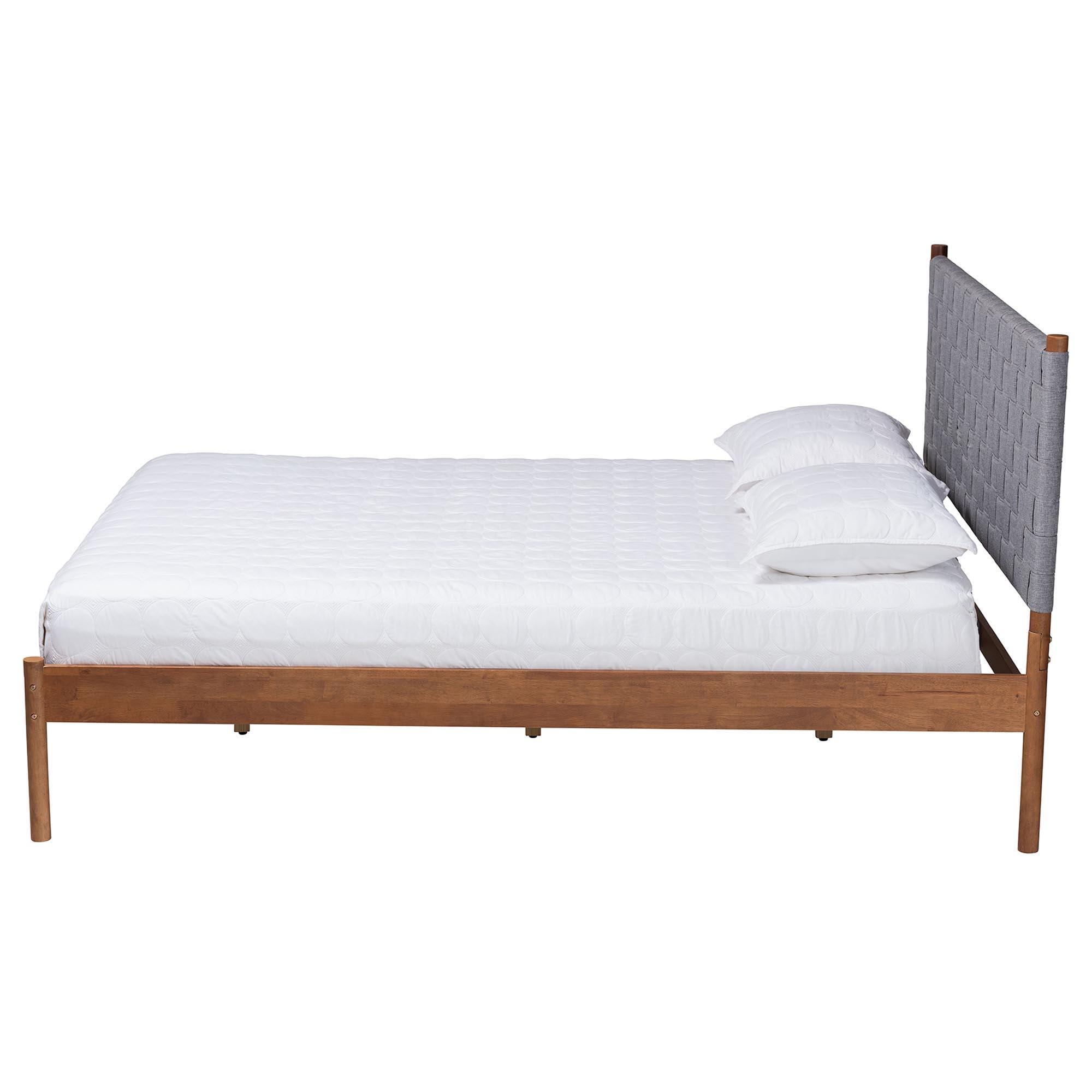 Baxton Studio Estela Queen Panel Platform Bed, , large