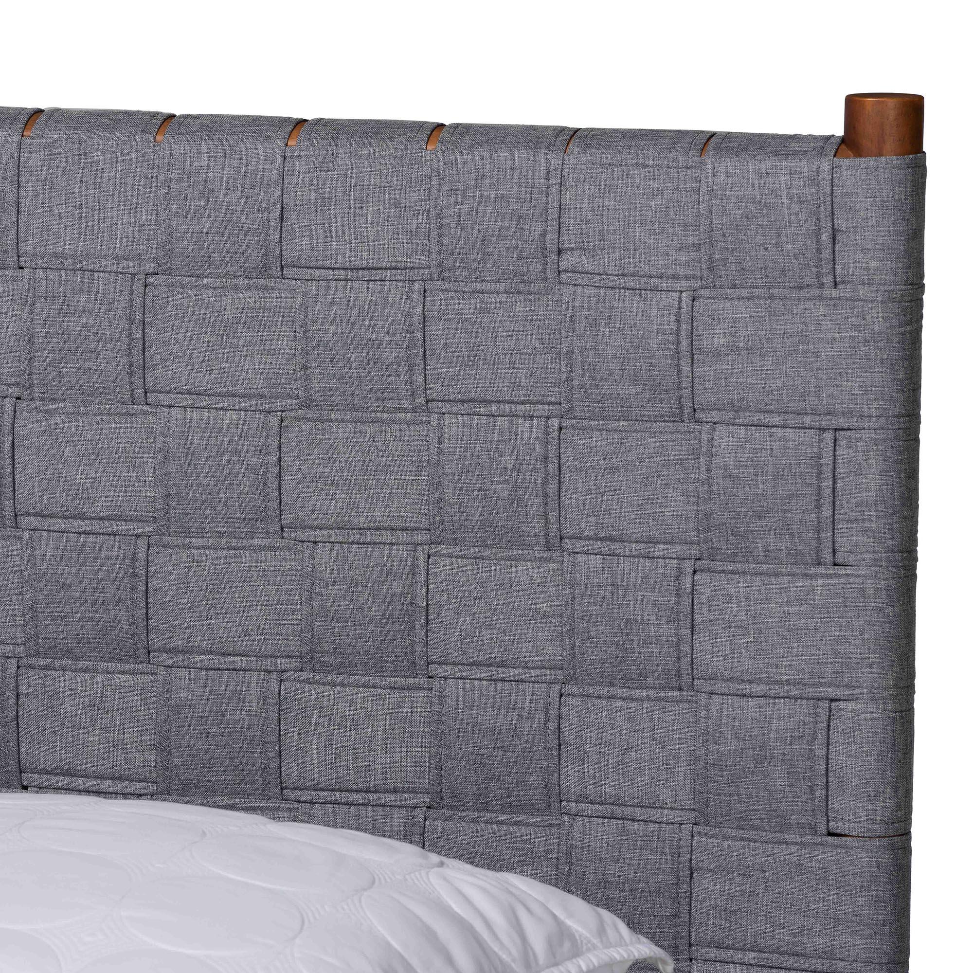 Baxton Studio Estela Queen Panel Platform Bed, , large