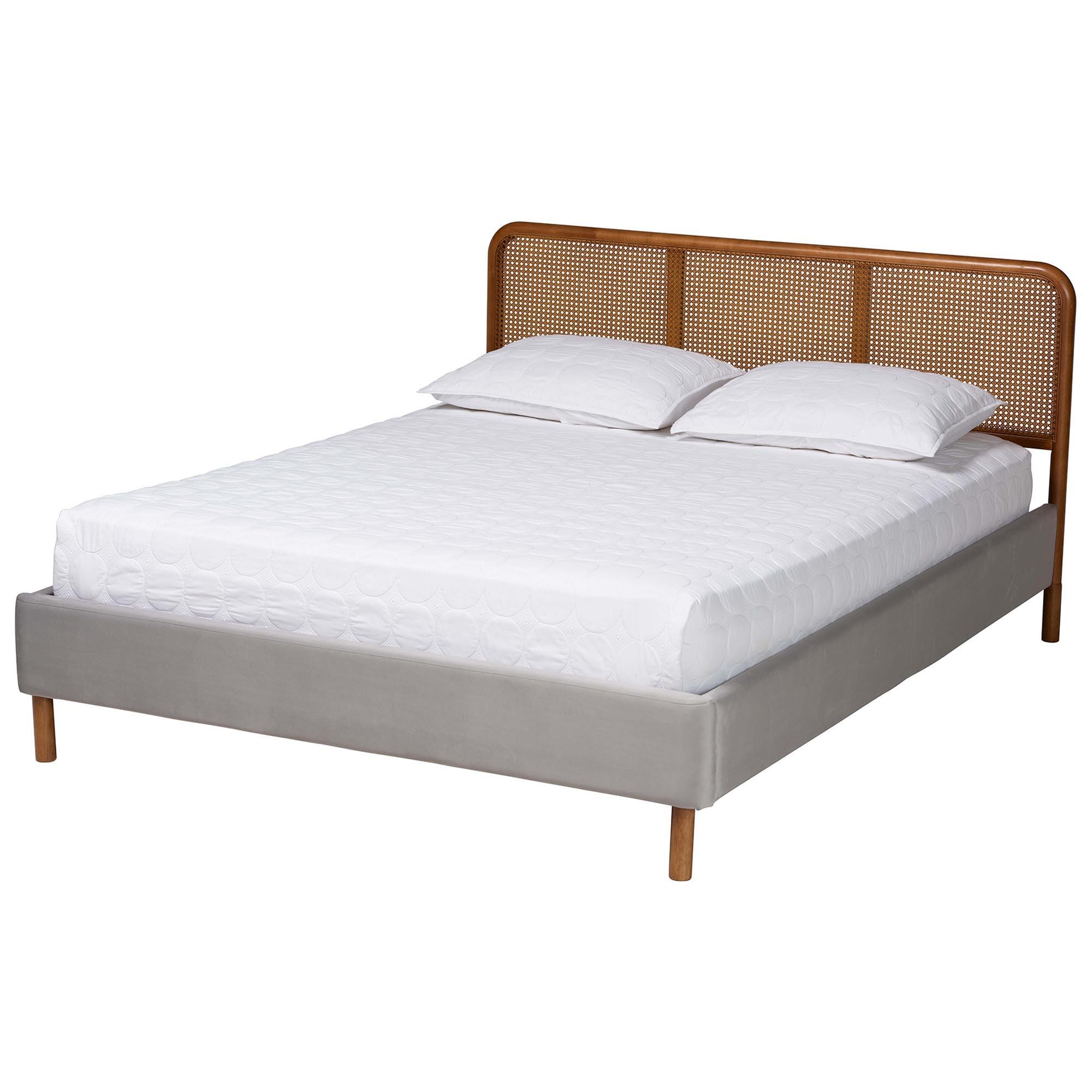 Baxton Studio Rosita Queen Panel Platform Bed, , large