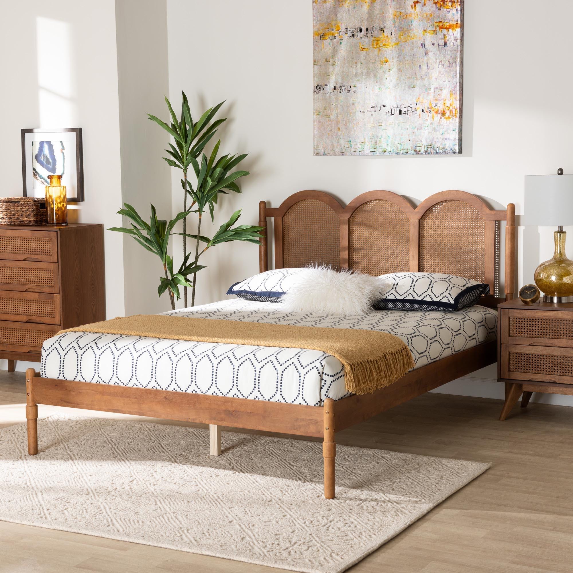 Baxton Studio Thatcher Queen Panel Platform Bed | Ashley