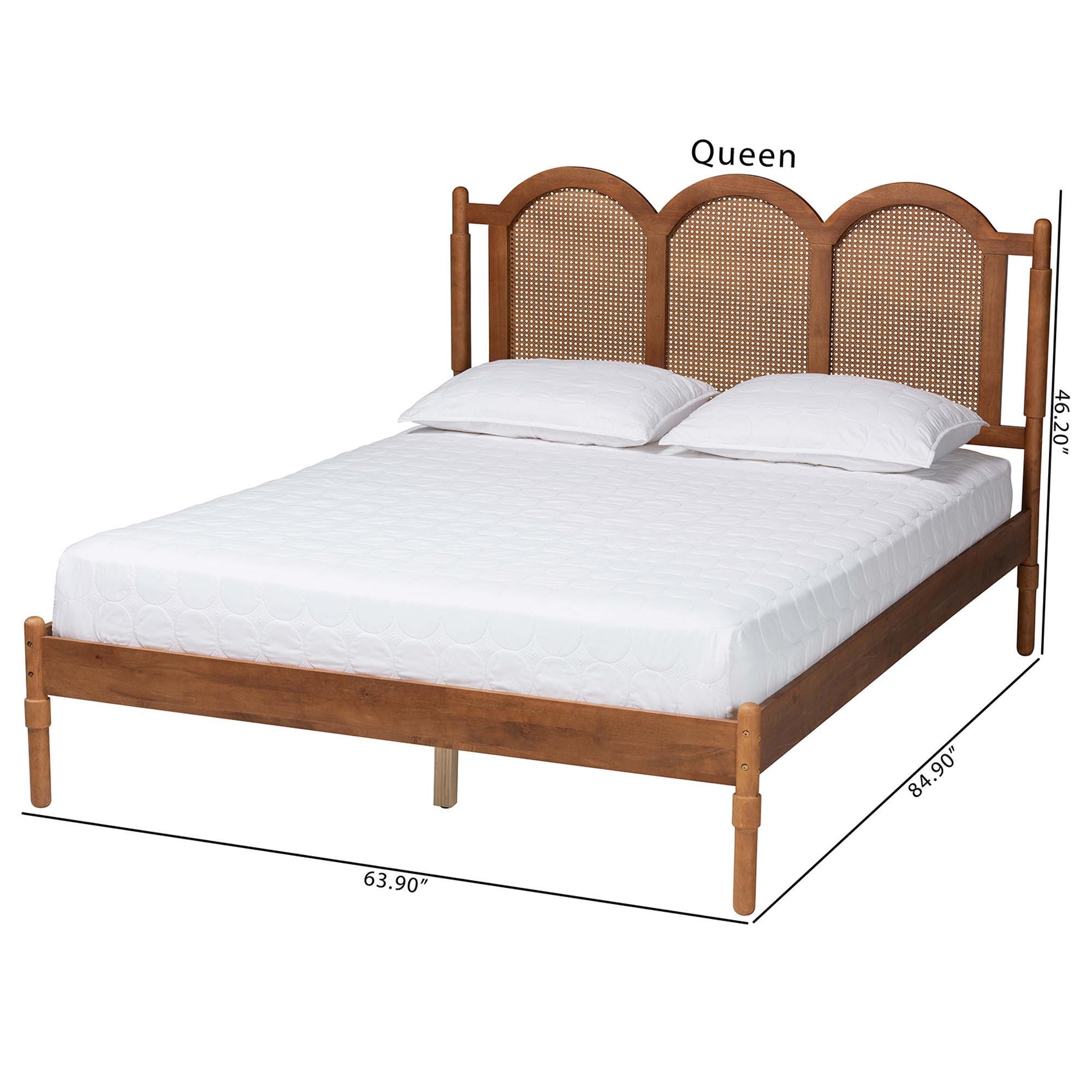 Baxton Studio Thatcher Queen Panel Platform Bed, , large
