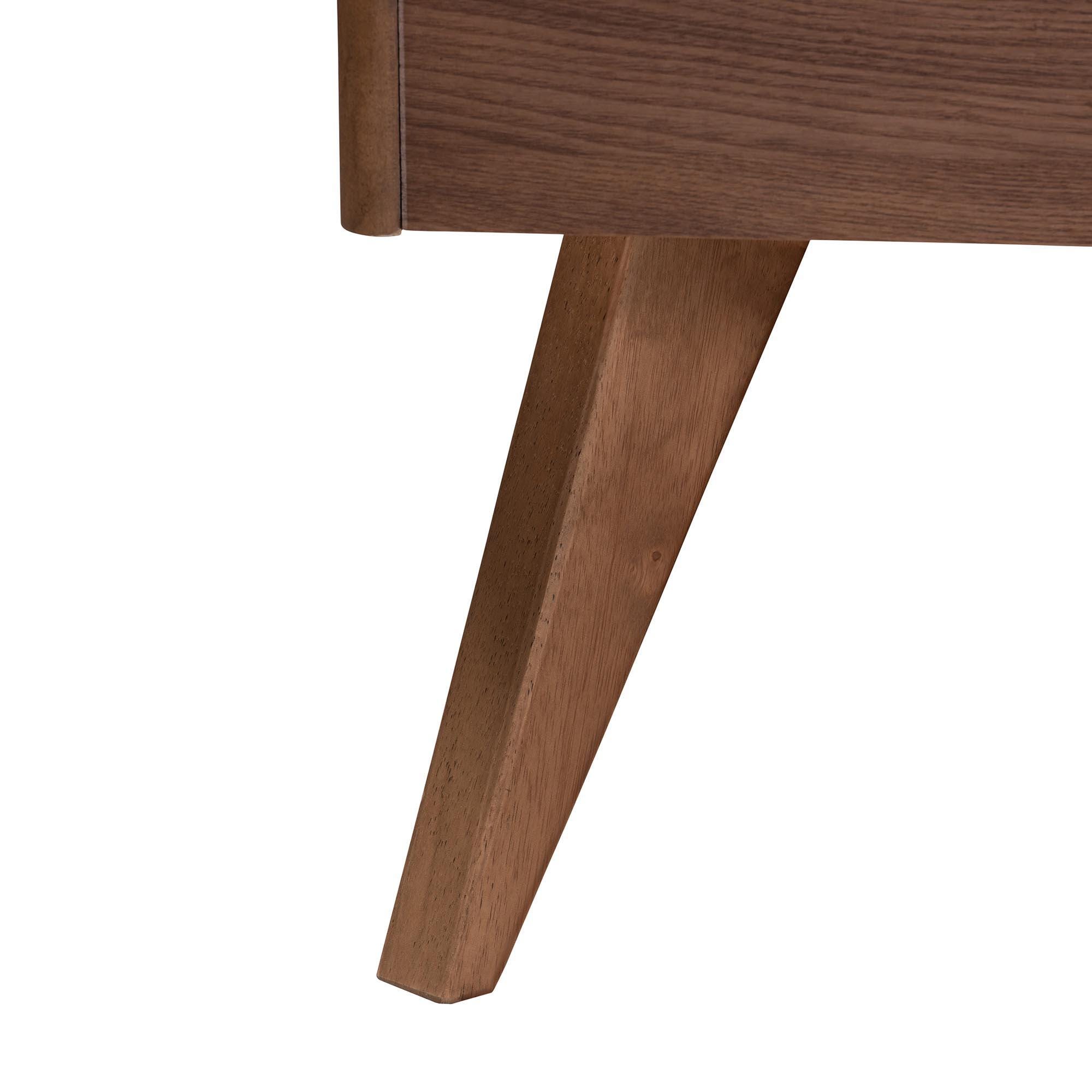 Baxton Studio Demeter Queen Panel Bed with 2 Nightstands, Walnut Brown, large