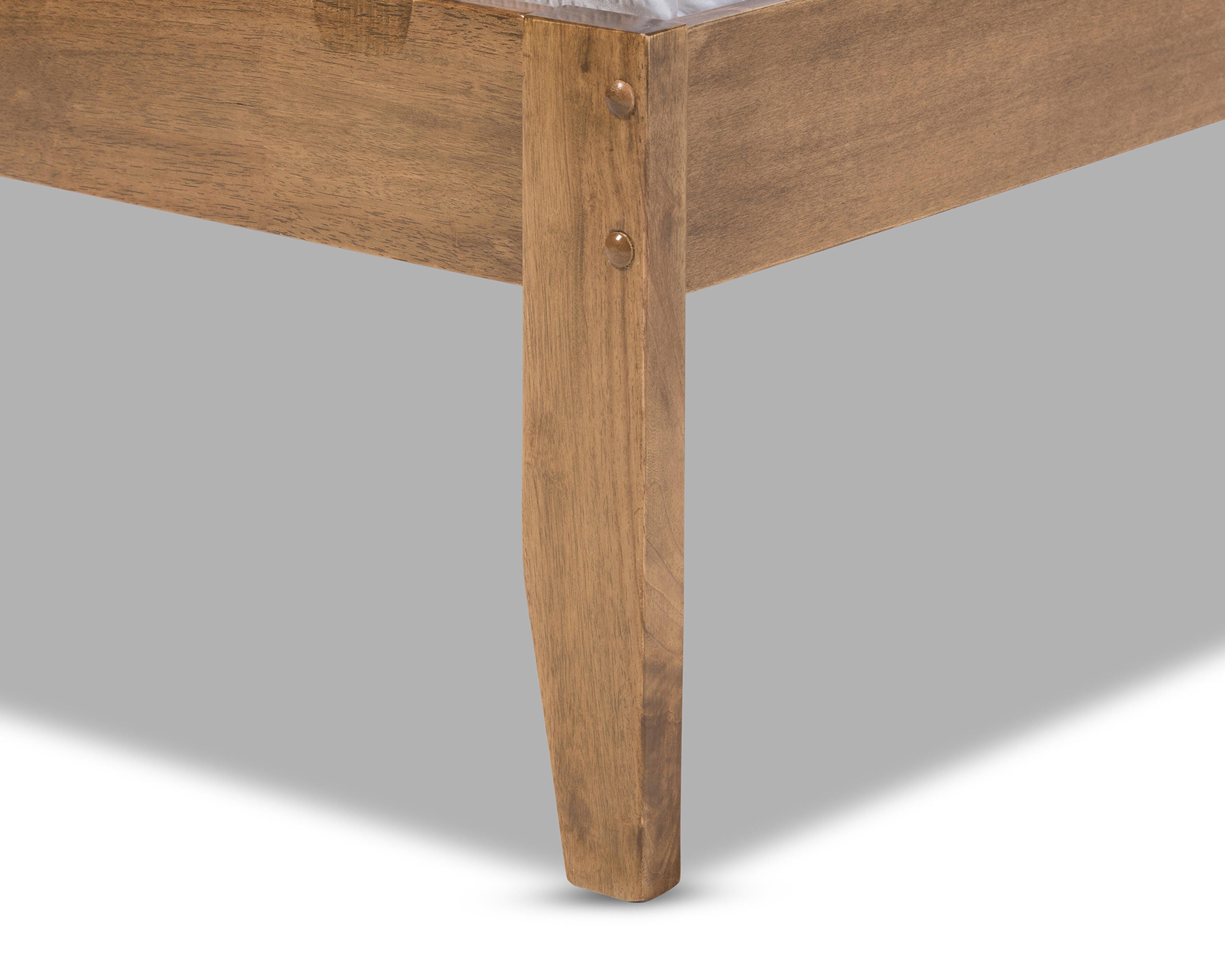 Tree Branch Design Wood King Size Platform Bed, Walnut, large