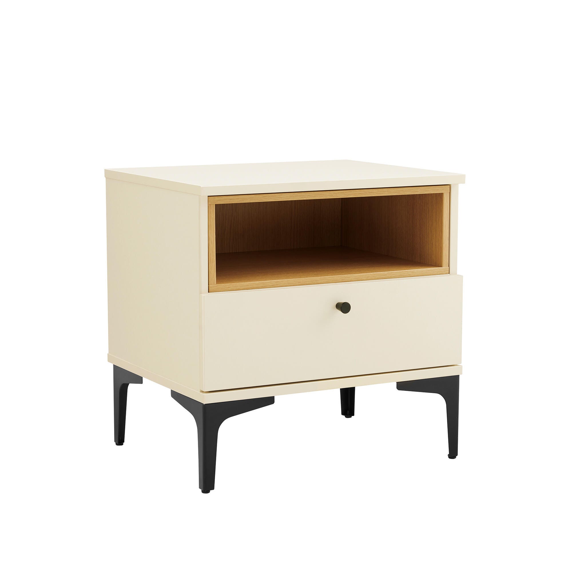 Manhattan Comfort Amara 20" 1 Drawer Nightstand (Set of 2), , large