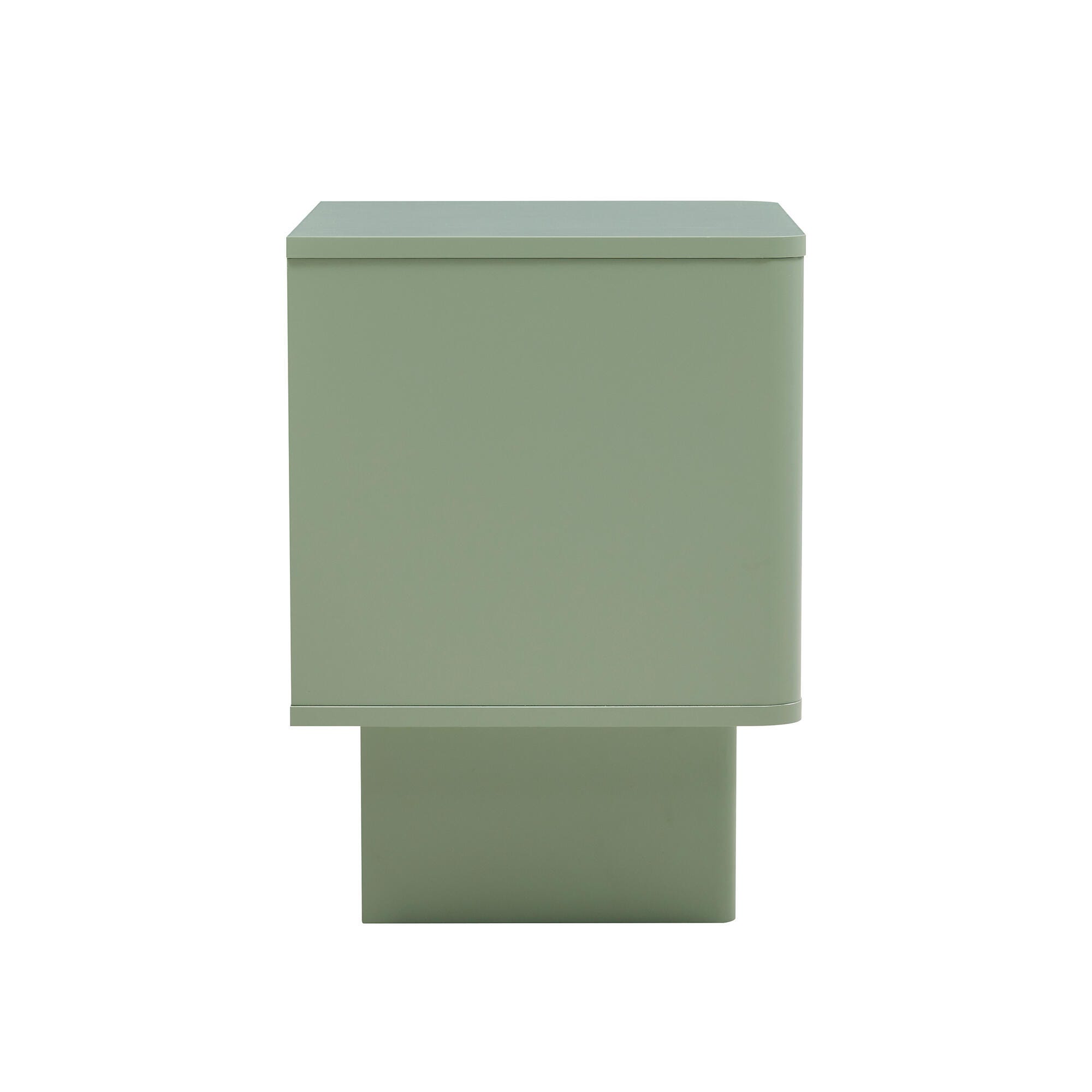 Manhattan Comfort Ella 20" 1 Drawer Nightstand (Set of 2), Sage Green, large