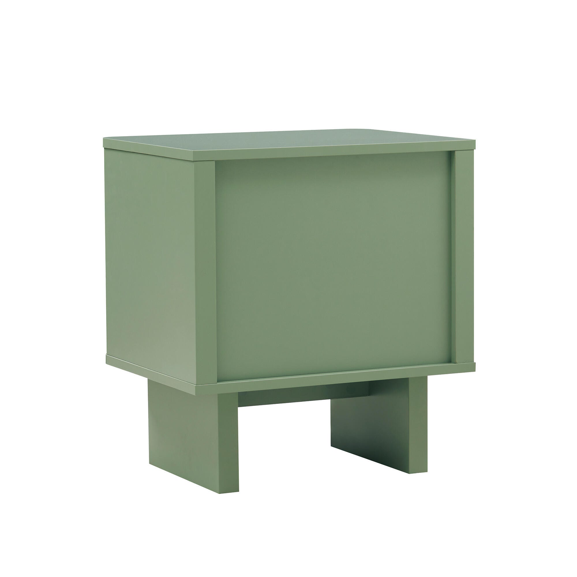 Manhattan Comfort Ella 20" 1 Drawer Nightstand (Set of 2), Sage Green, large