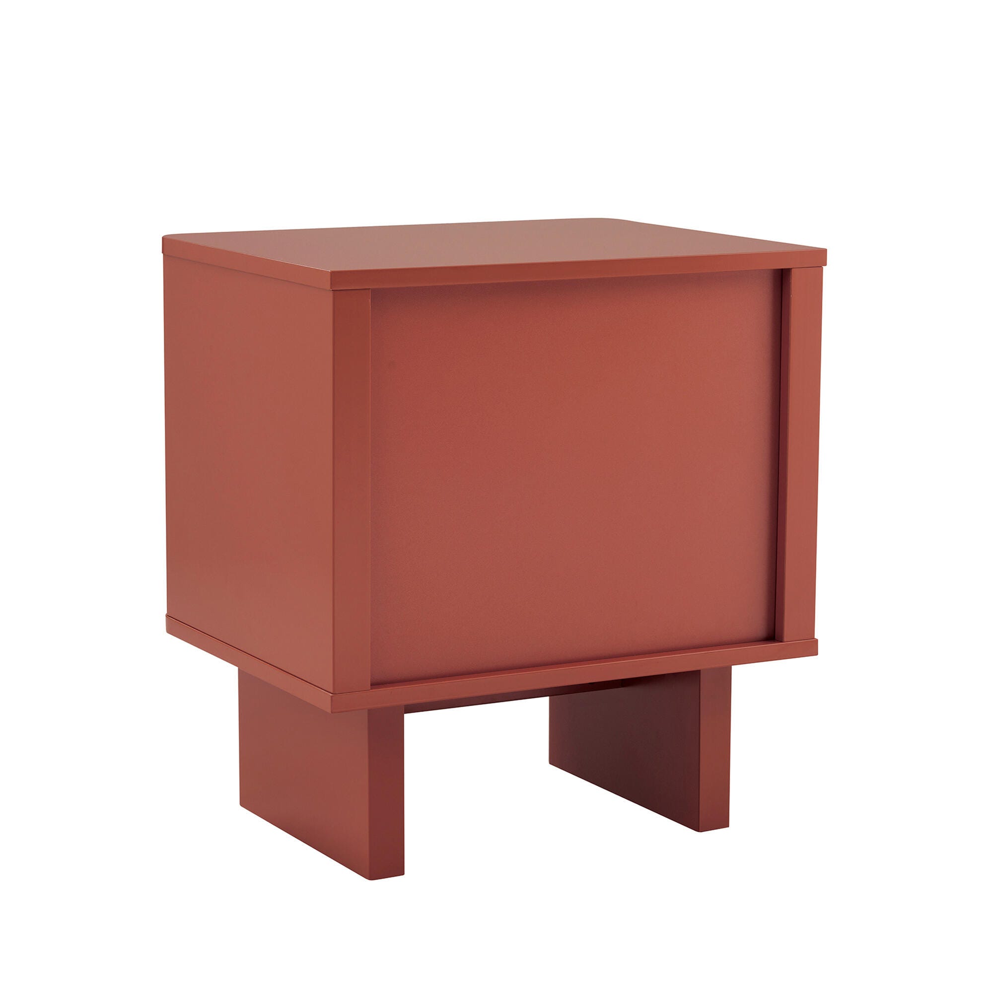 Manhattan Comfort Ella 20" 1 Drawer Nightstand (Set of 2), Terracotta, large