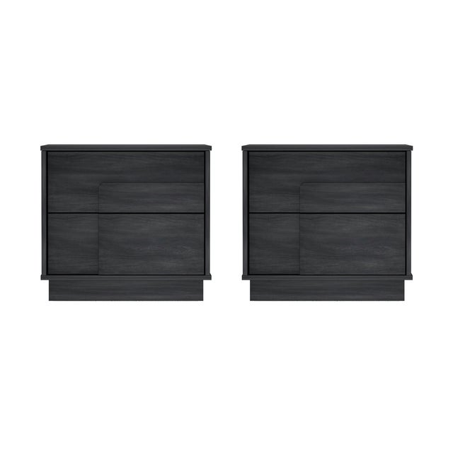 Manhattan Comfort Horizon 22" 2 Drawer Nightstand (Set of 2)