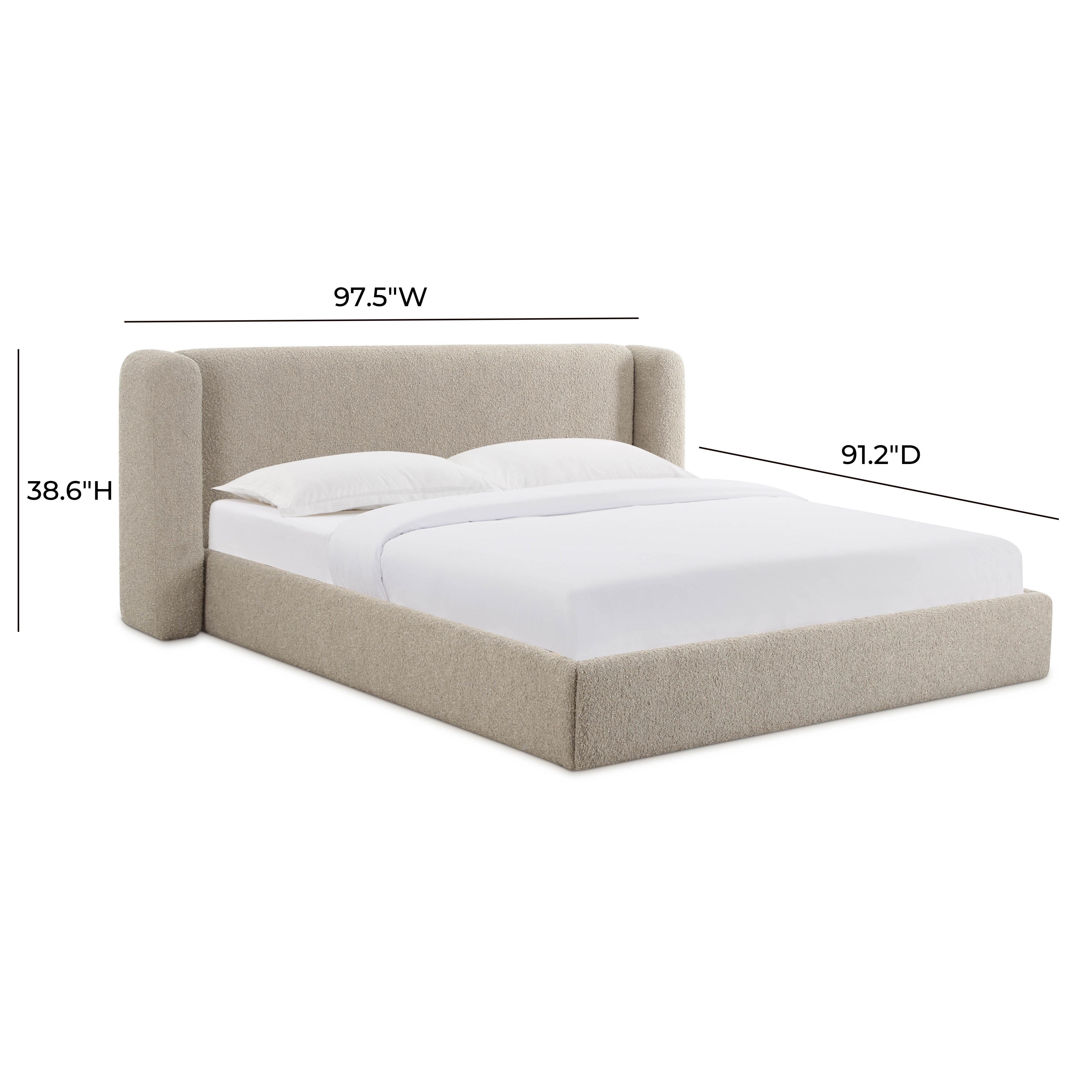 TOV Furniture Babette King Panel Bed, Tan, large