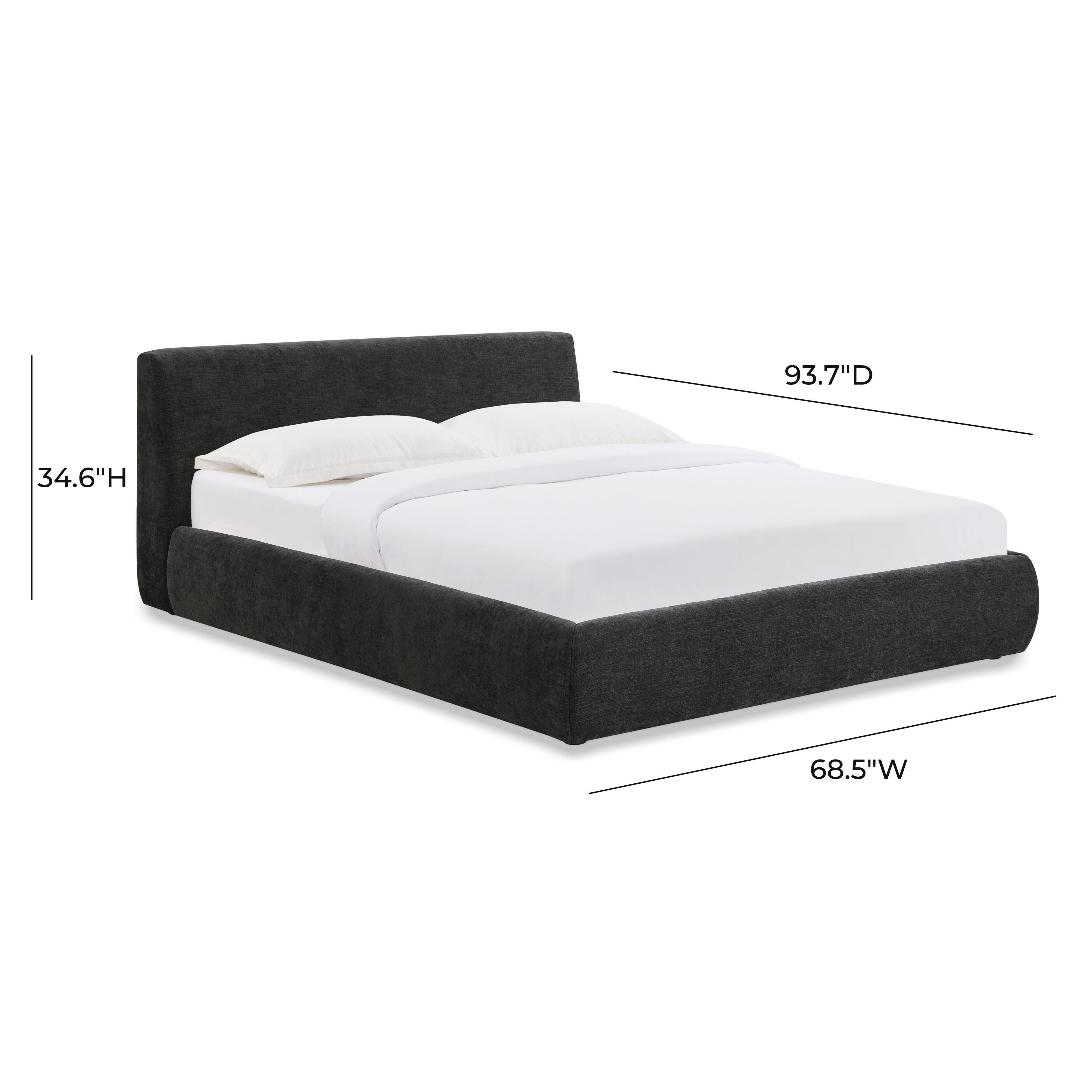 TOV Furniture Isla Queen Panel Bed, Black, large
