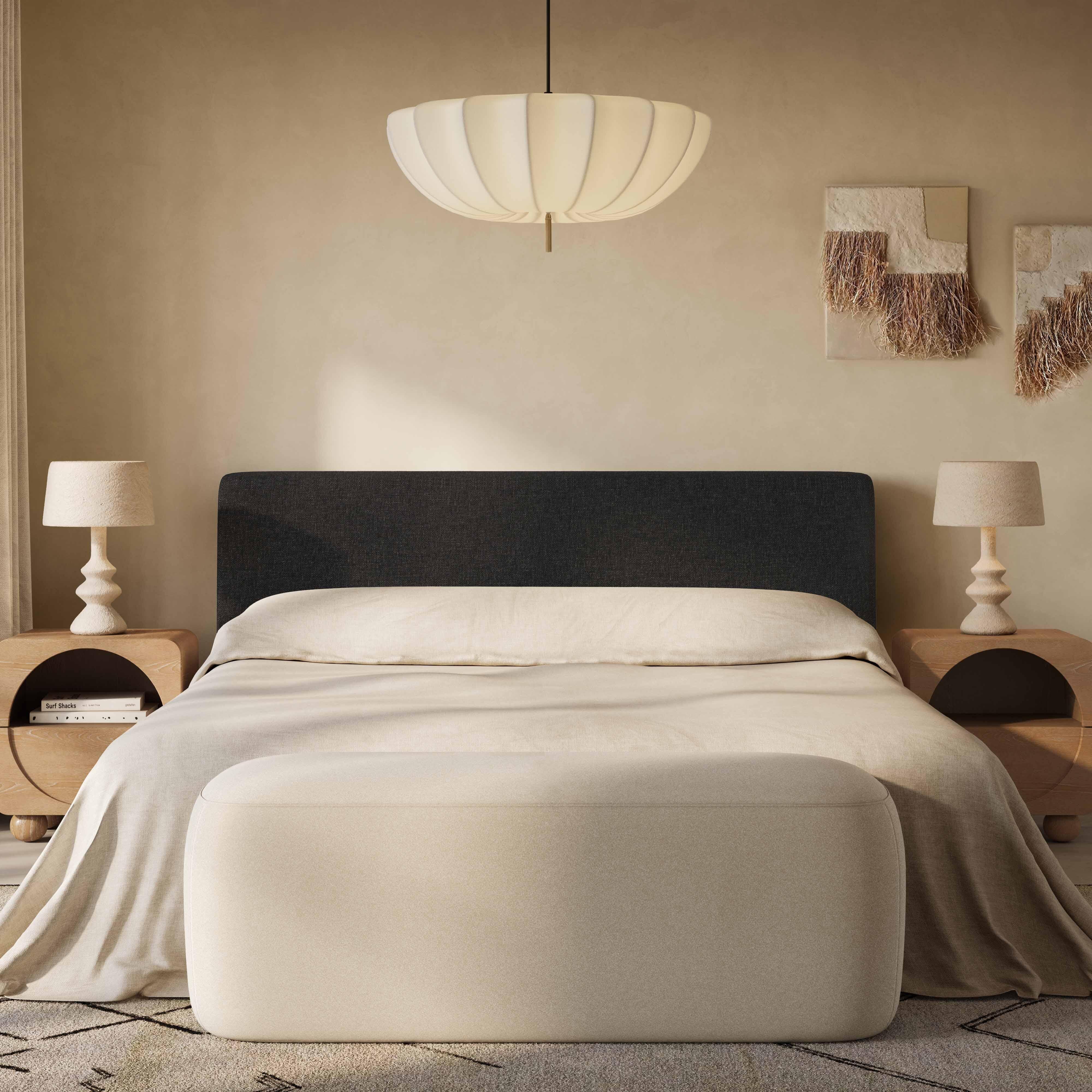 TOV Furniture Isla King Panel Bed, Black, rollover