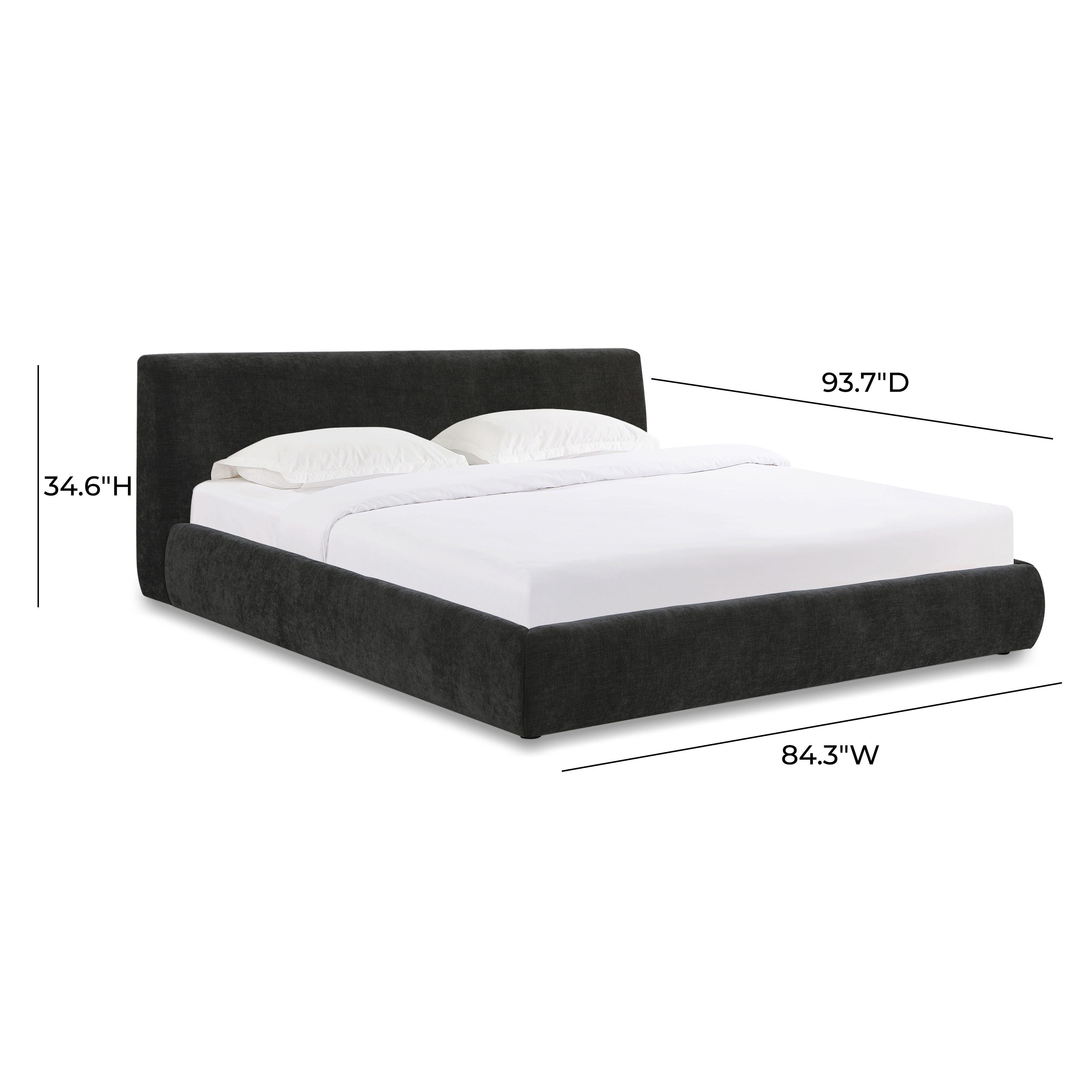 TOV Furniture Isla King Panel Bed, Black, large