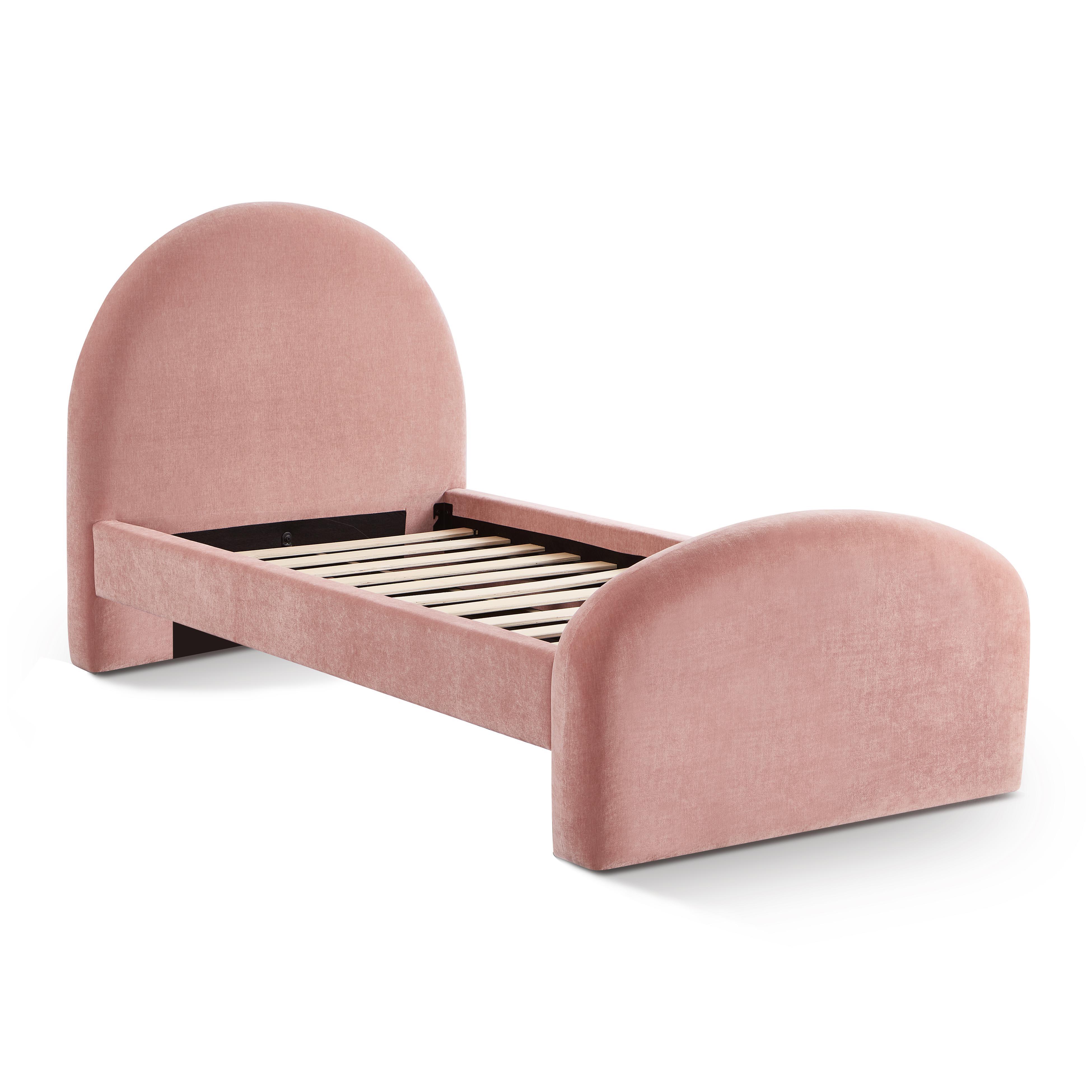 TOV Furniture Moon Moon Twin Panel Bed, Rose, large