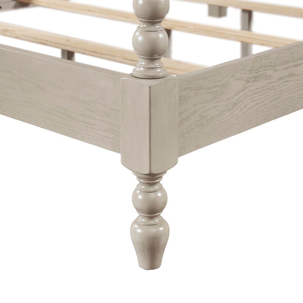 Madison Park Signature Rolling Pin Queen Bed, Antique Cream, large