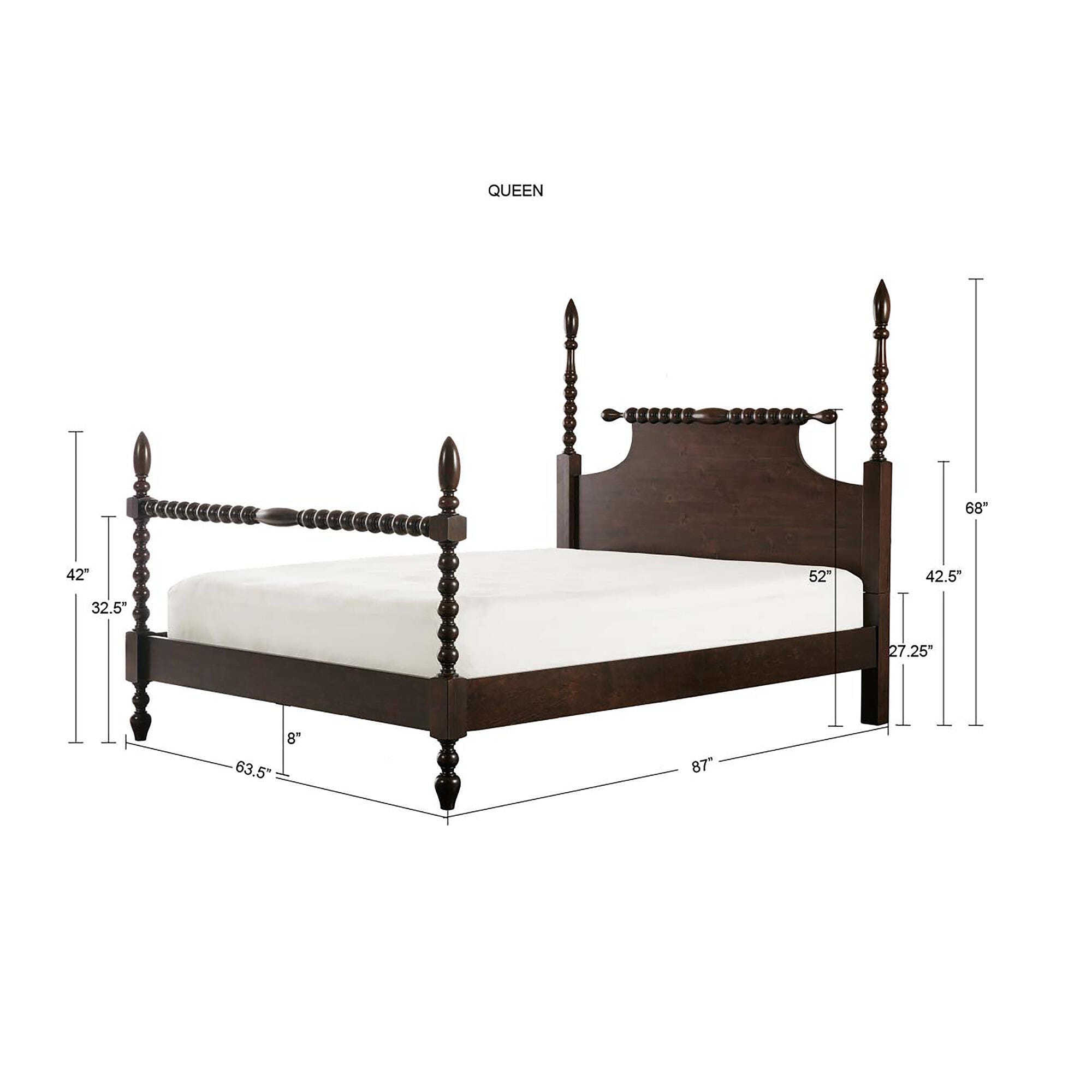 Madison Park Signature Rolling Pin Queen Bed, Morocco Brown, large