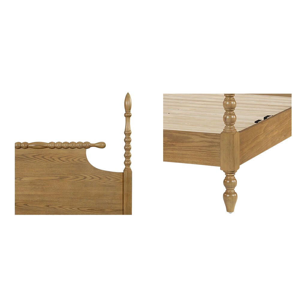 Madison Park Signature Rolling Pin Queen Bed, Natural, large