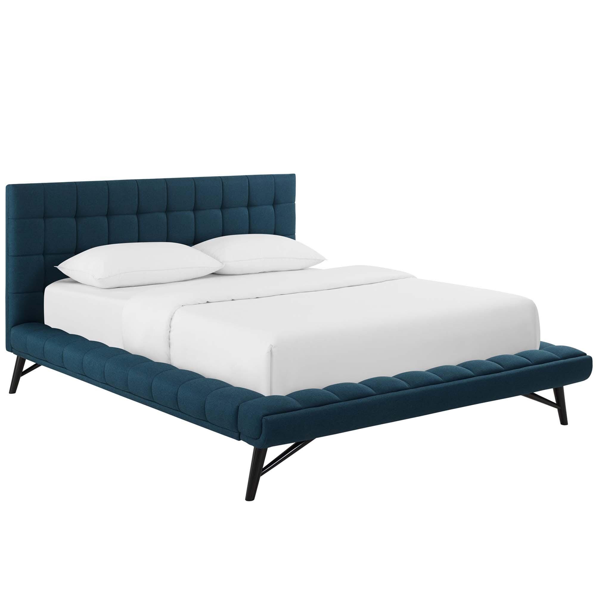 Modway Julia Queen Platform Bed, Blue, large