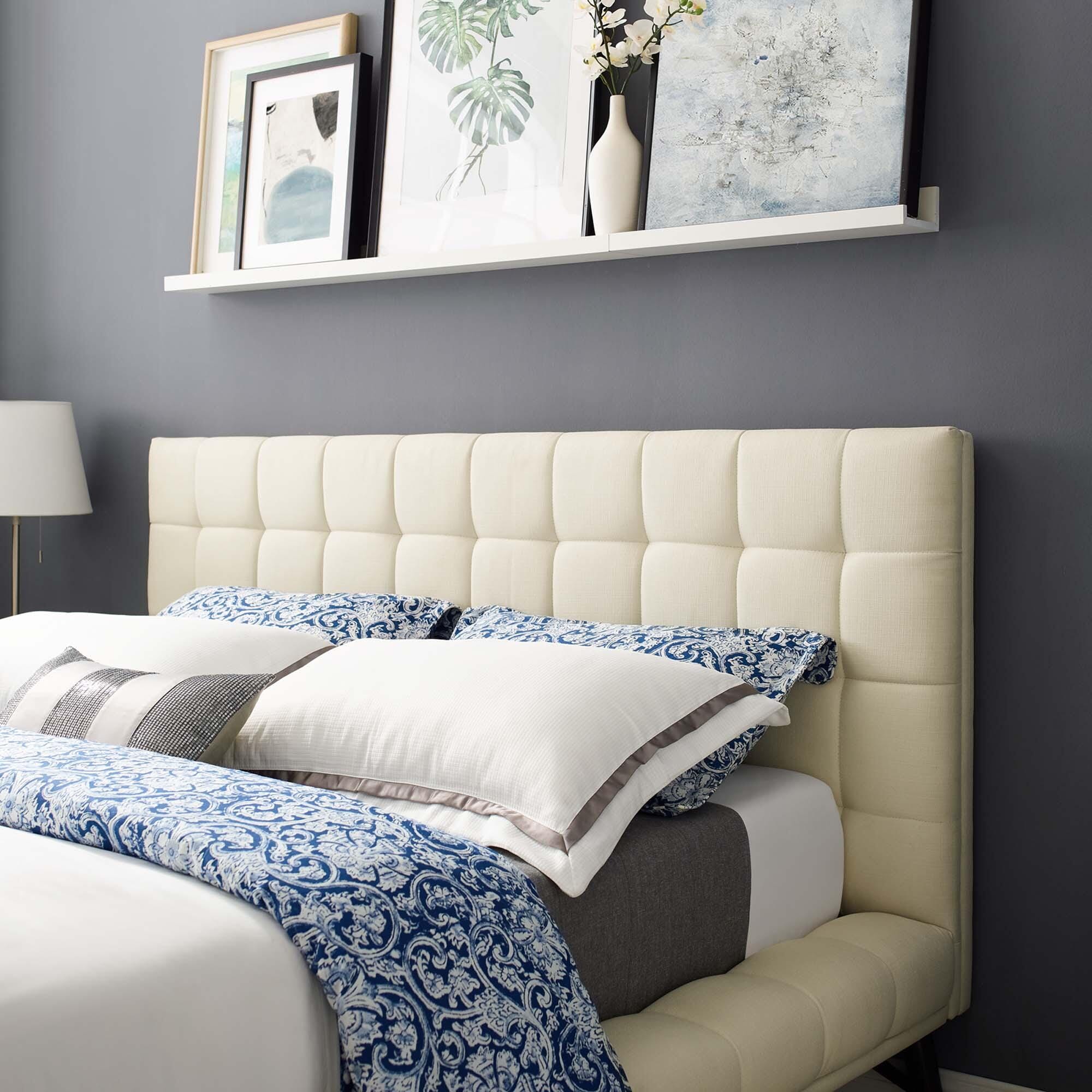 Modway Julia Queen Platform Bed, Ivory, large