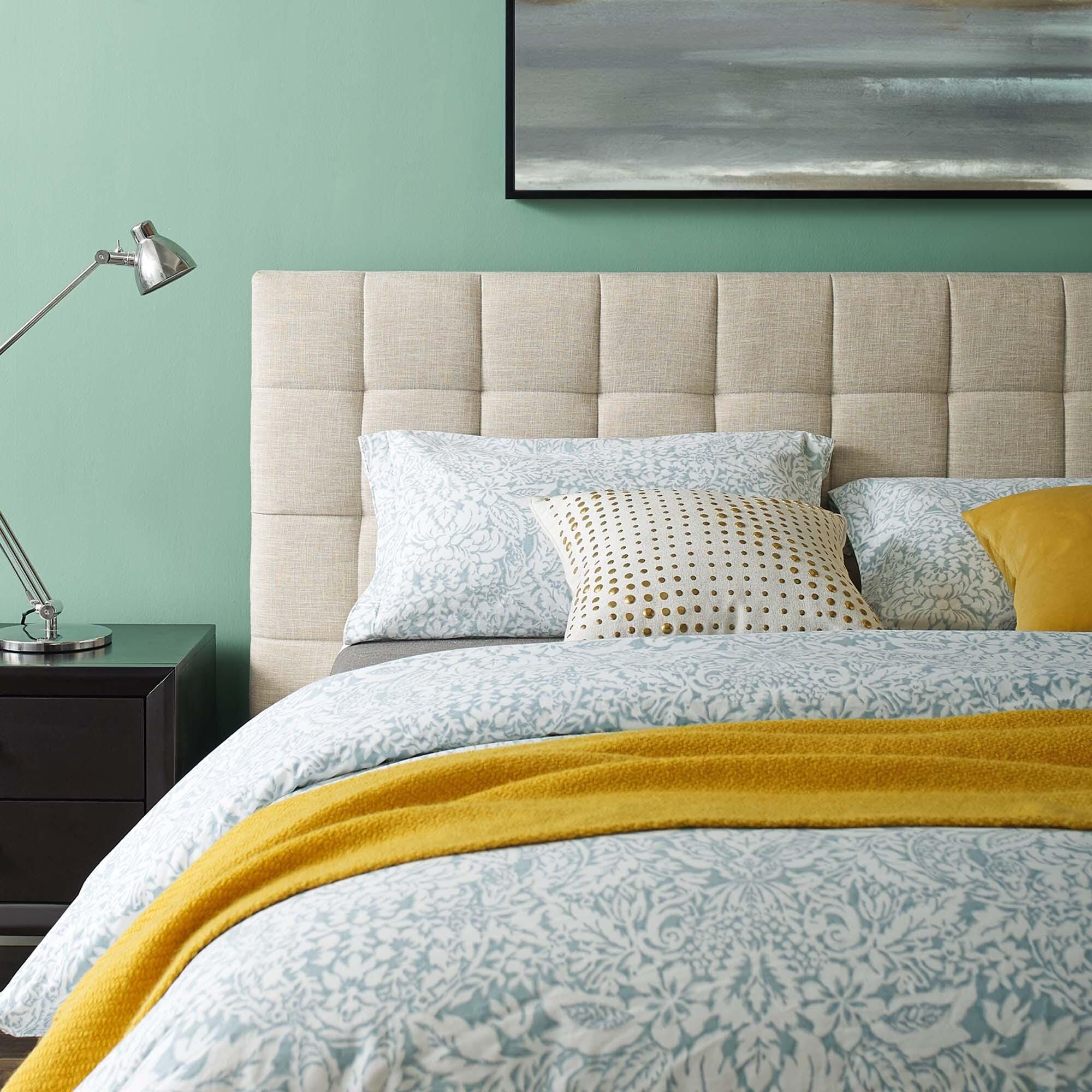 Modway Julia Platform Bed, Beige, large