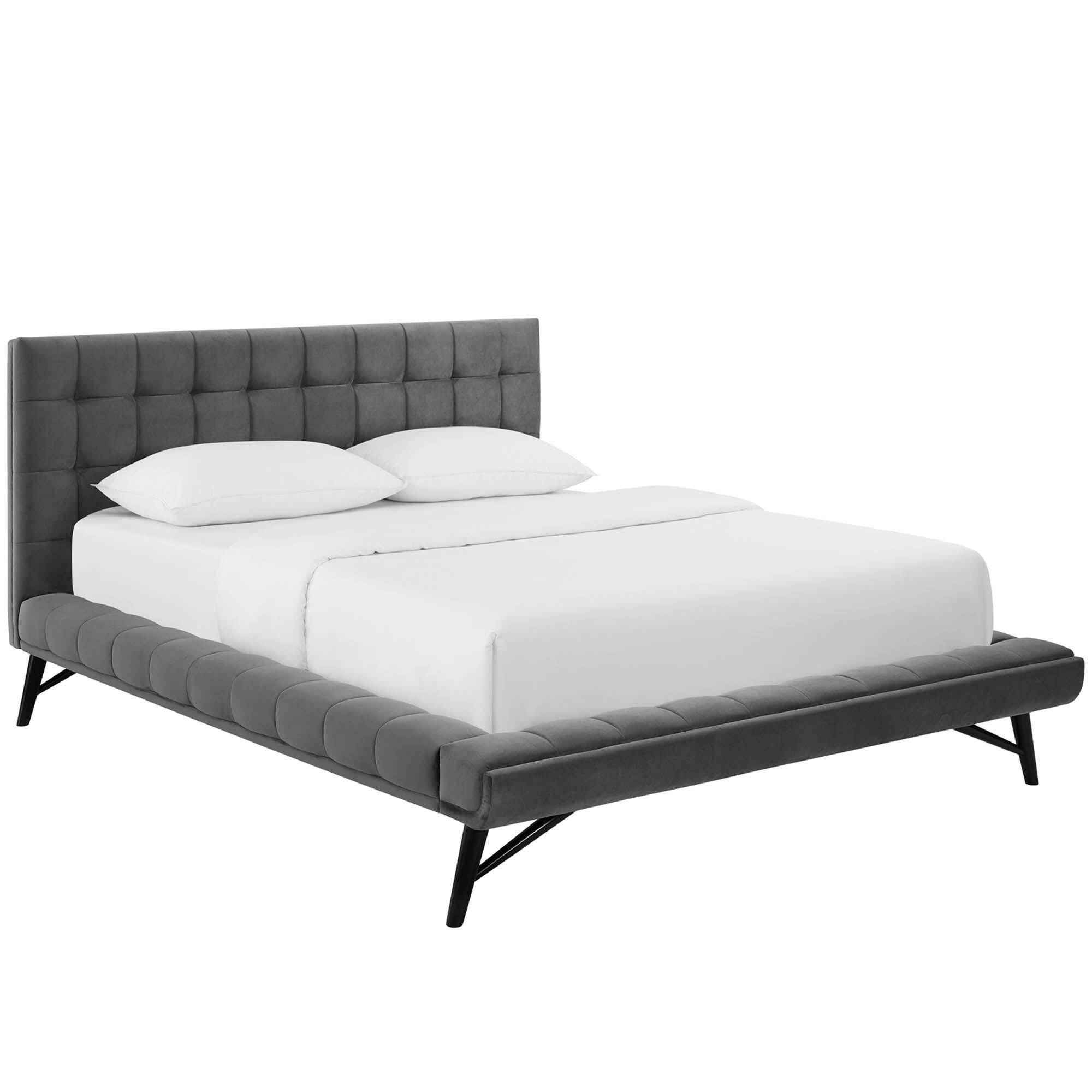 Modway Julia Queen Platform Bed, Gray, large