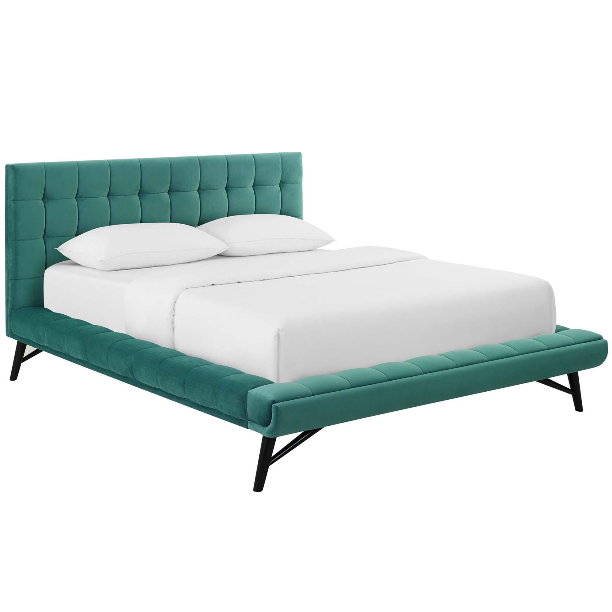Modway Julia Queen Platform Bed, Teal, large