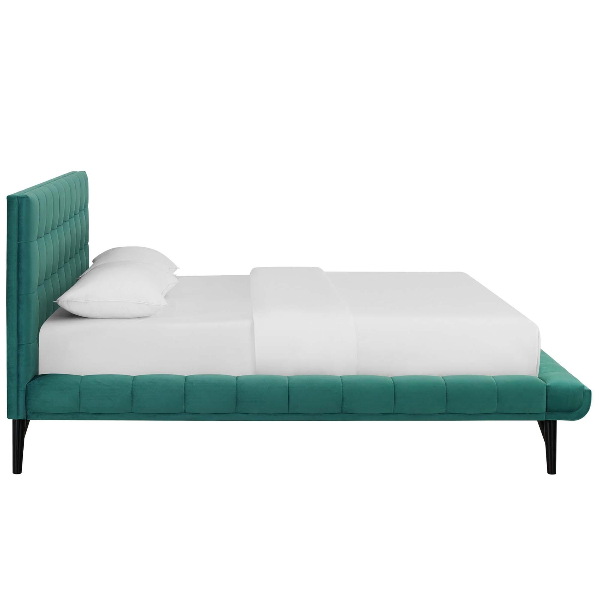 Modway Julia Queen Platform Bed, Teal, large
