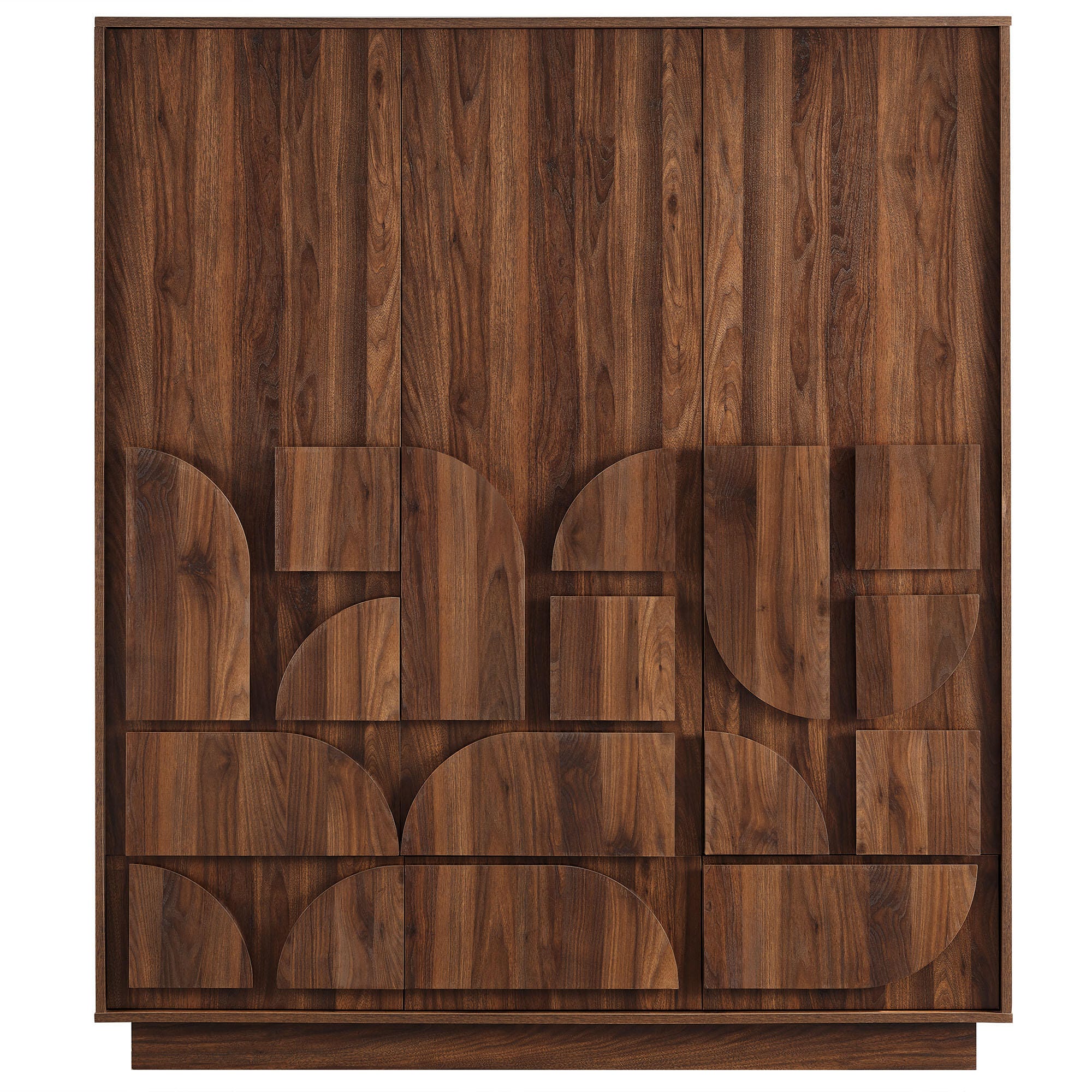 Modway Bulwark 57" 3 Door Wardrobe Closet, , large