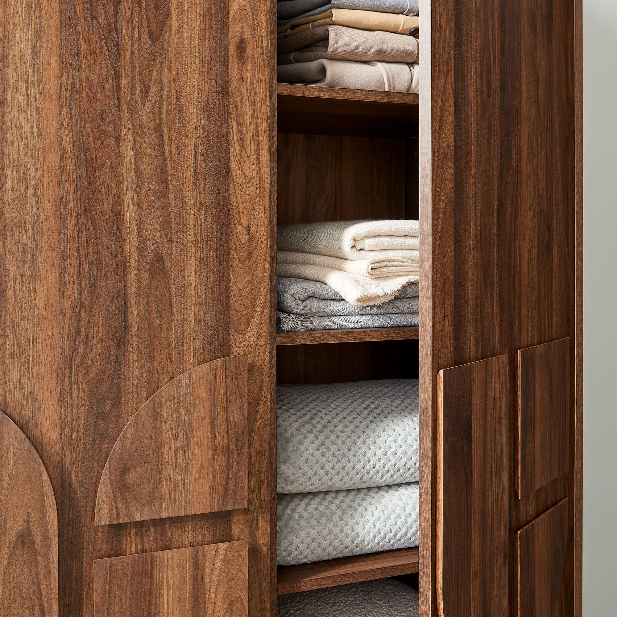 Modway Bulwark 57" 3 Door Wardrobe Closet, , large