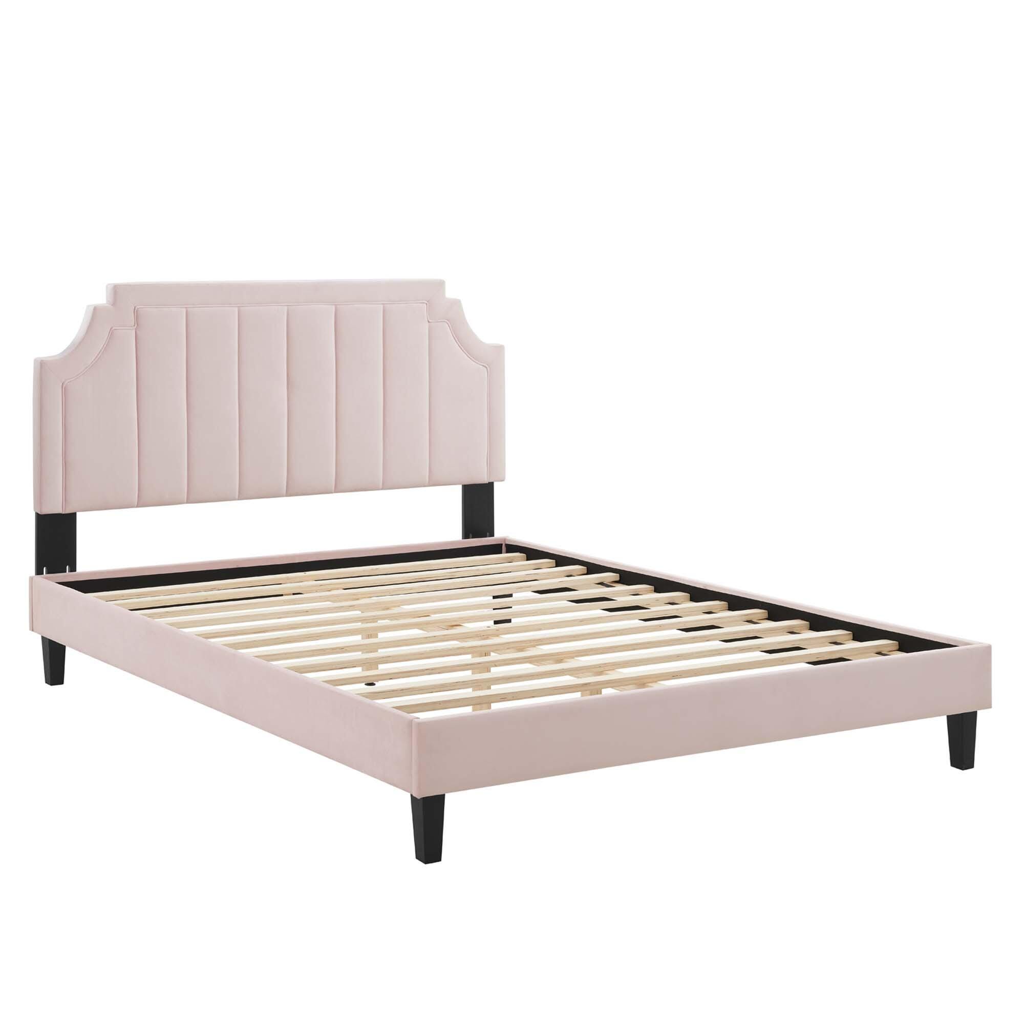 Modway Sienna Full Platform Bed, Pink, large