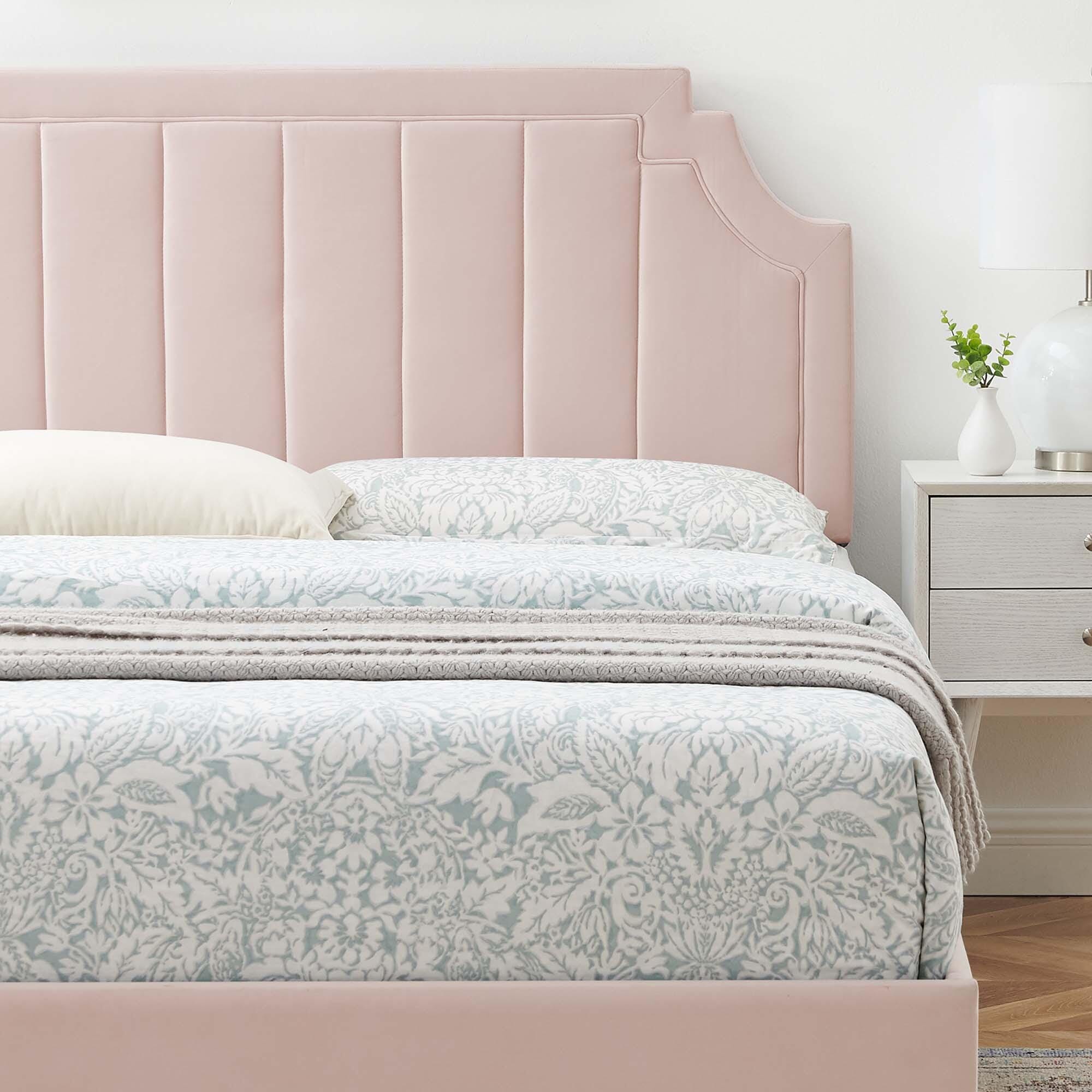 Modway Sienna Full Platform Bed, Pink, large