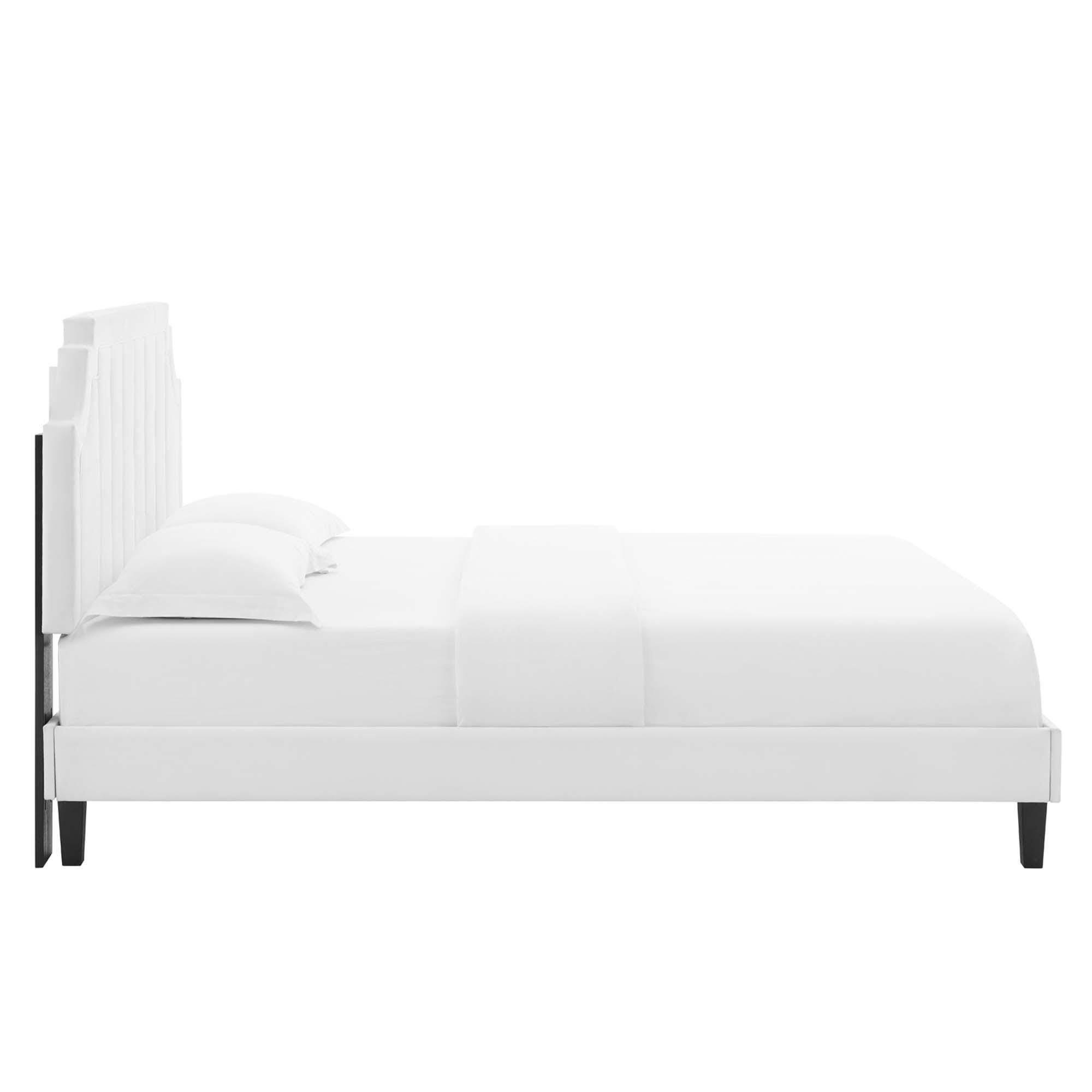 Modway Sienna Full Platform Bed, White, large