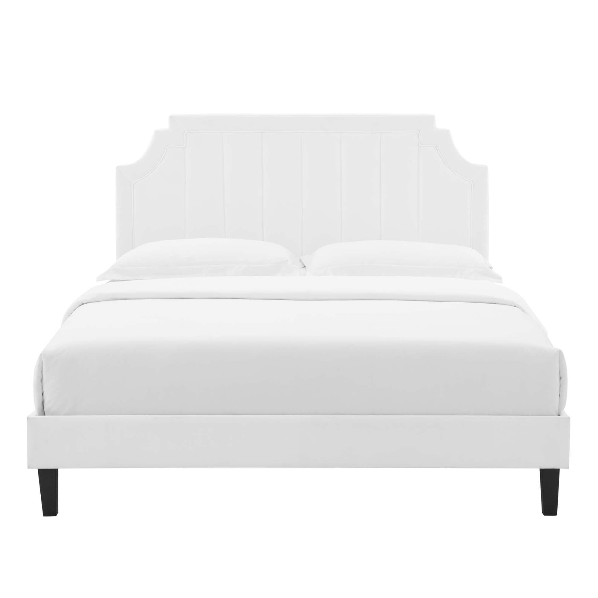 Modway Sienna Full Platform Bed, White, large