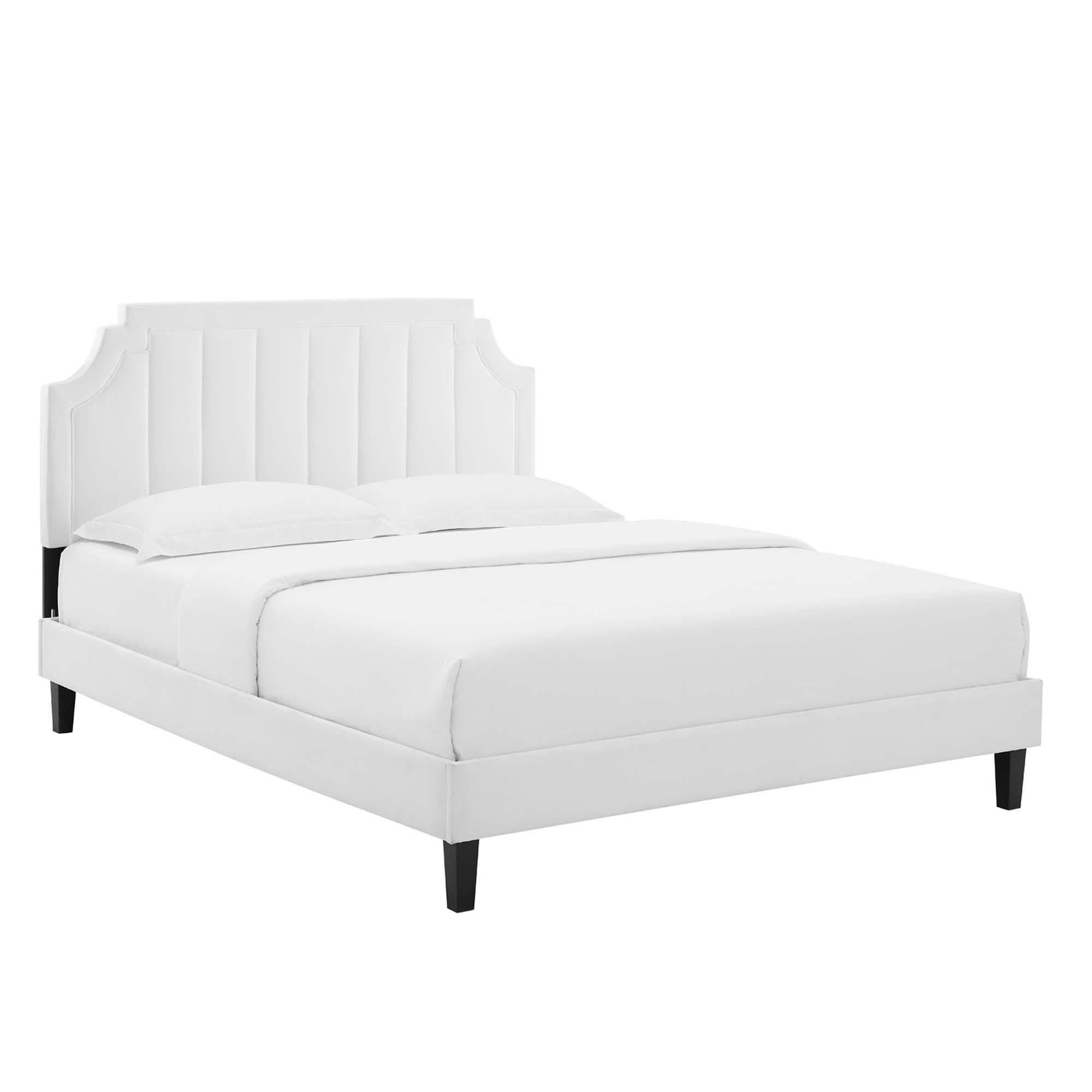 Modway Sienna Full Platform Bed, White, large