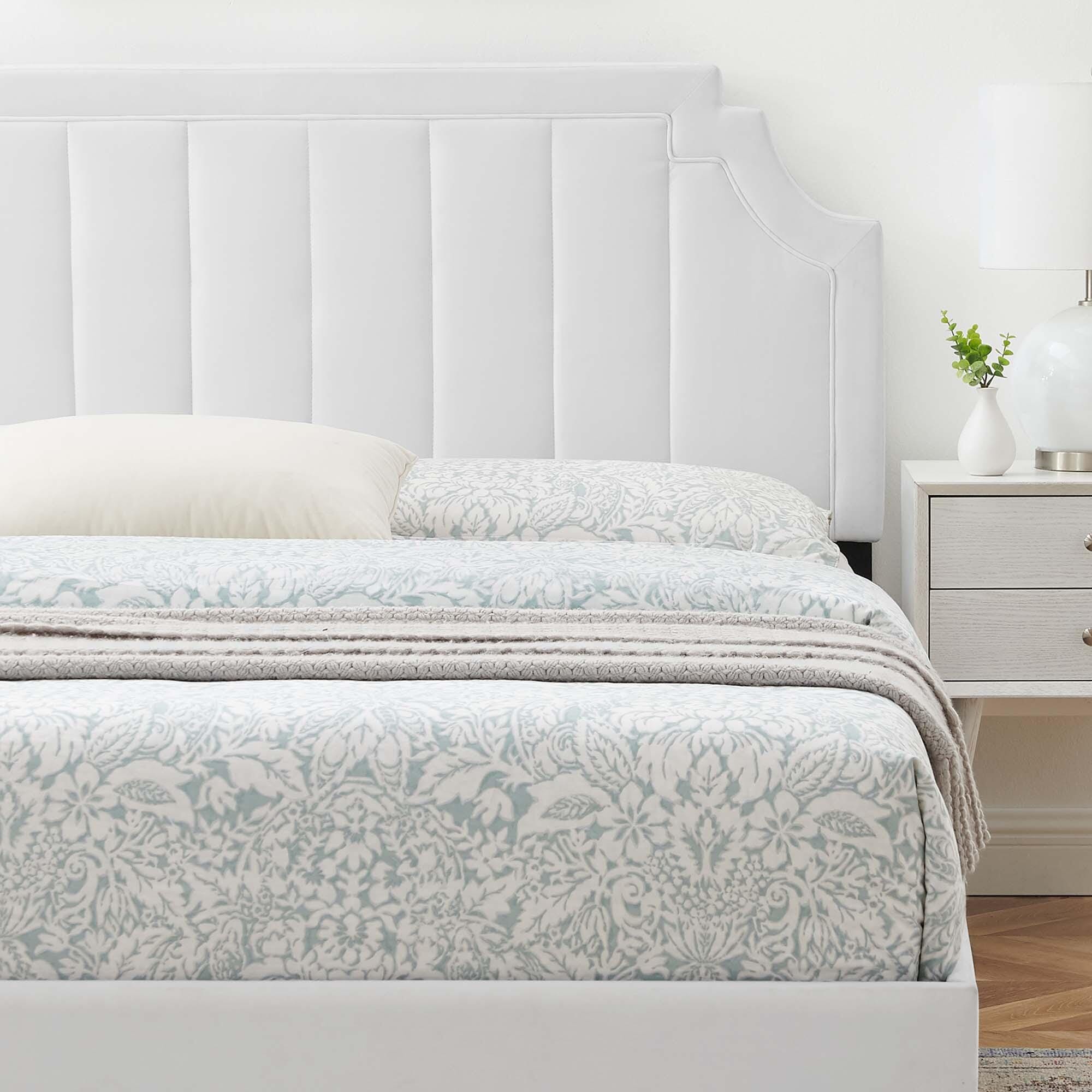 Modway Sienna Full Platform Bed, White, large