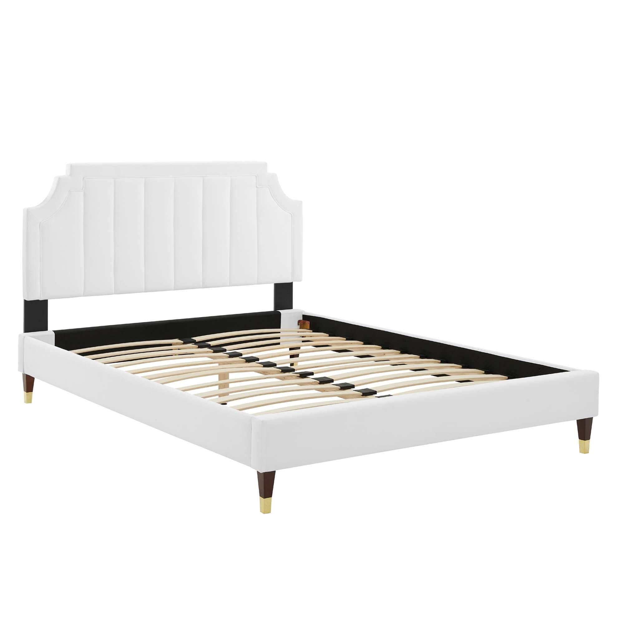 Modway Sienna King Platform Bed, White, large