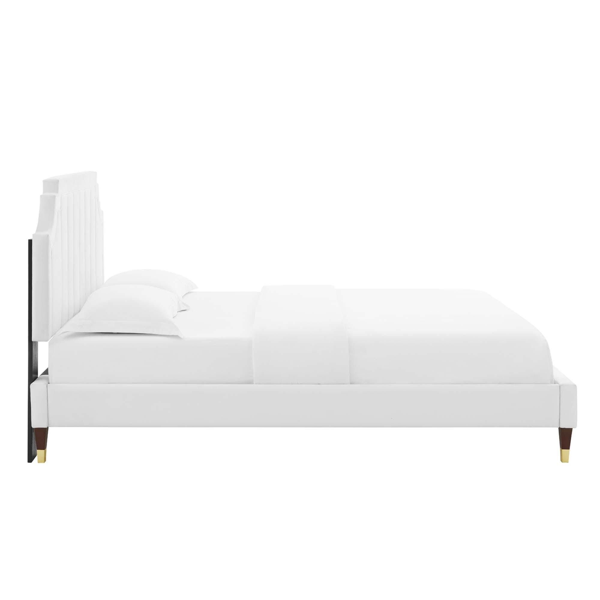 Modway Sienna King Platform Bed, White, large