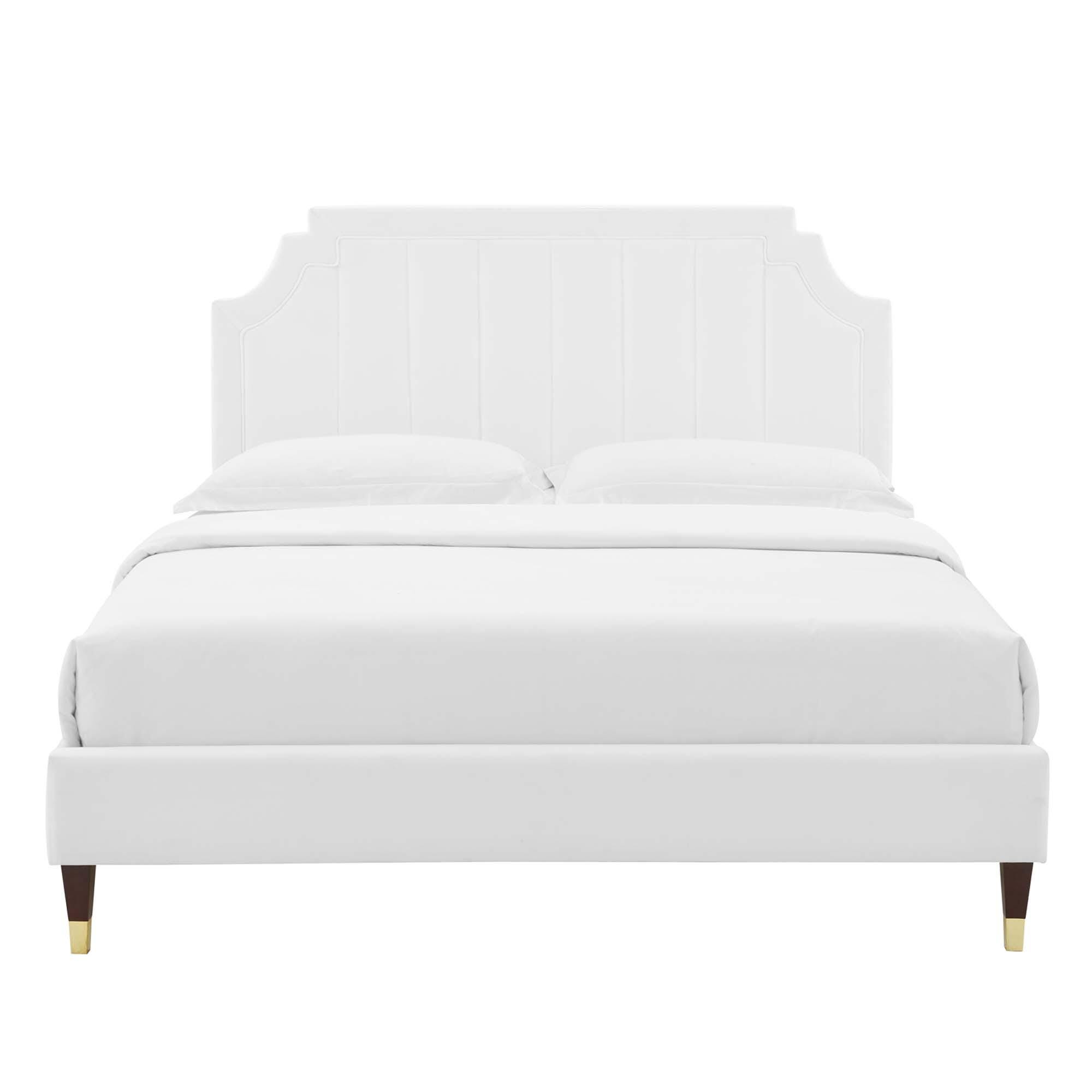 Modway Sienna King Platform Bed, White, large