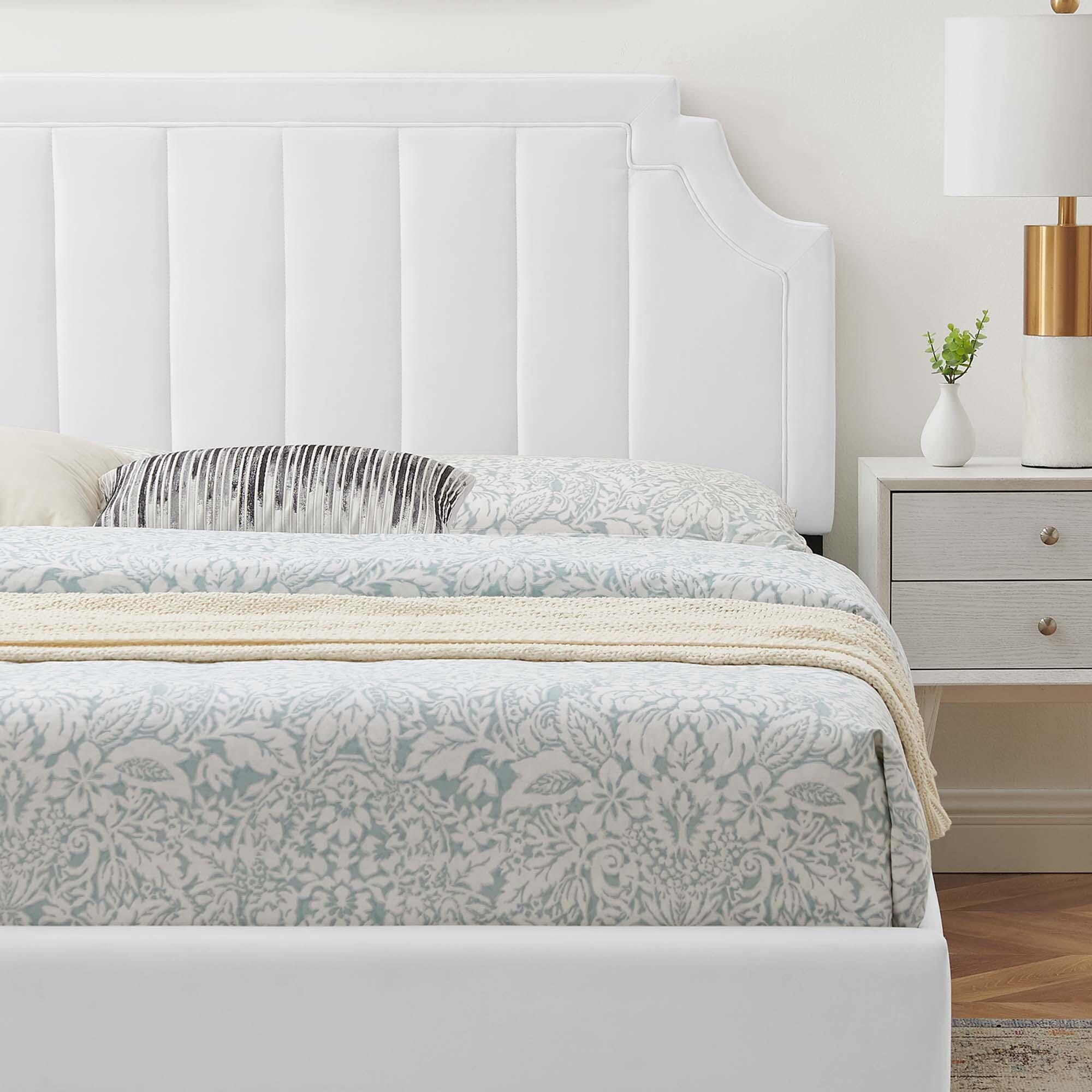 Modway Sienna King Platform Bed, White, large