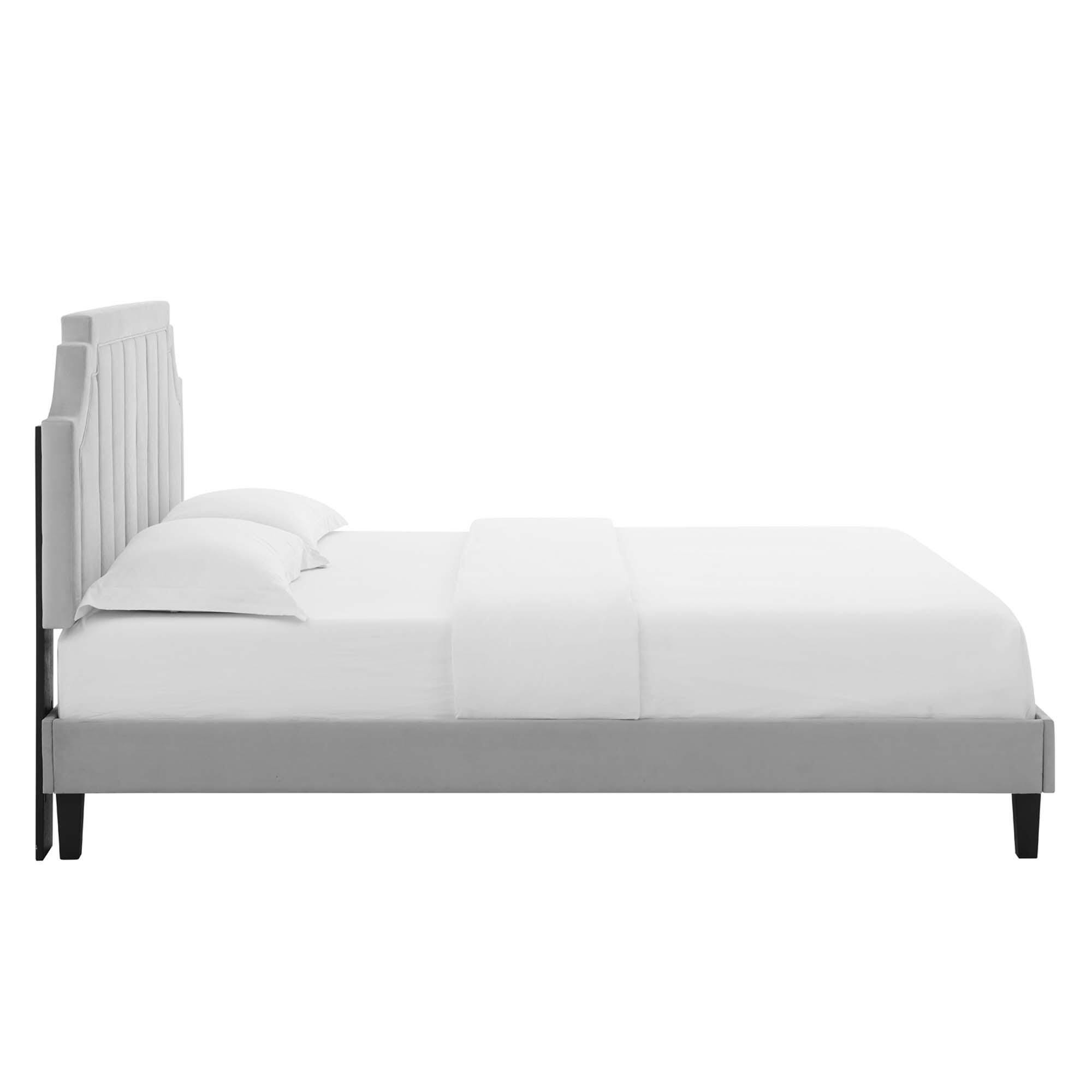 Modway Sienna Platform Bed, Light Gray, large