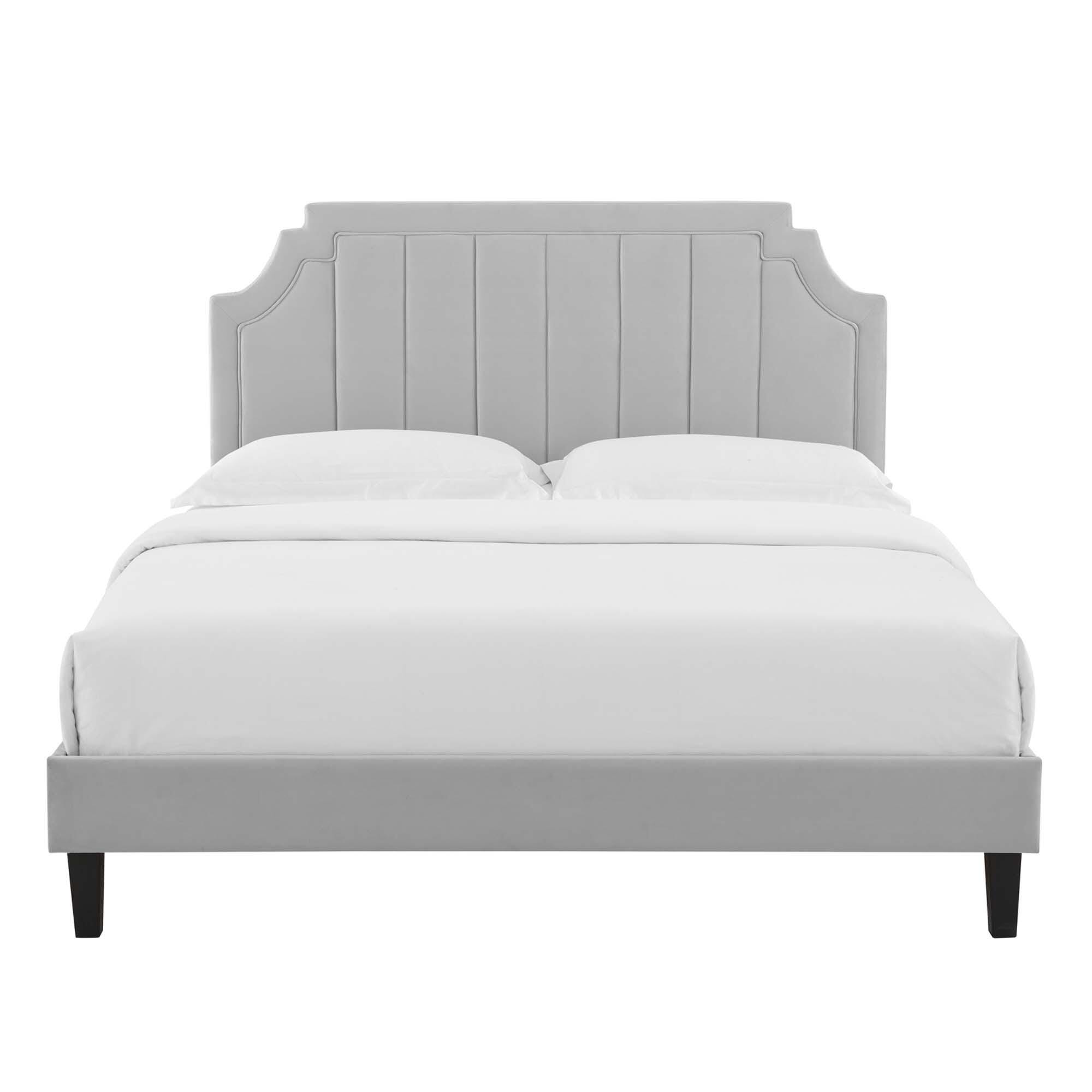 Modway Sienna Platform Bed, Light Gray, large