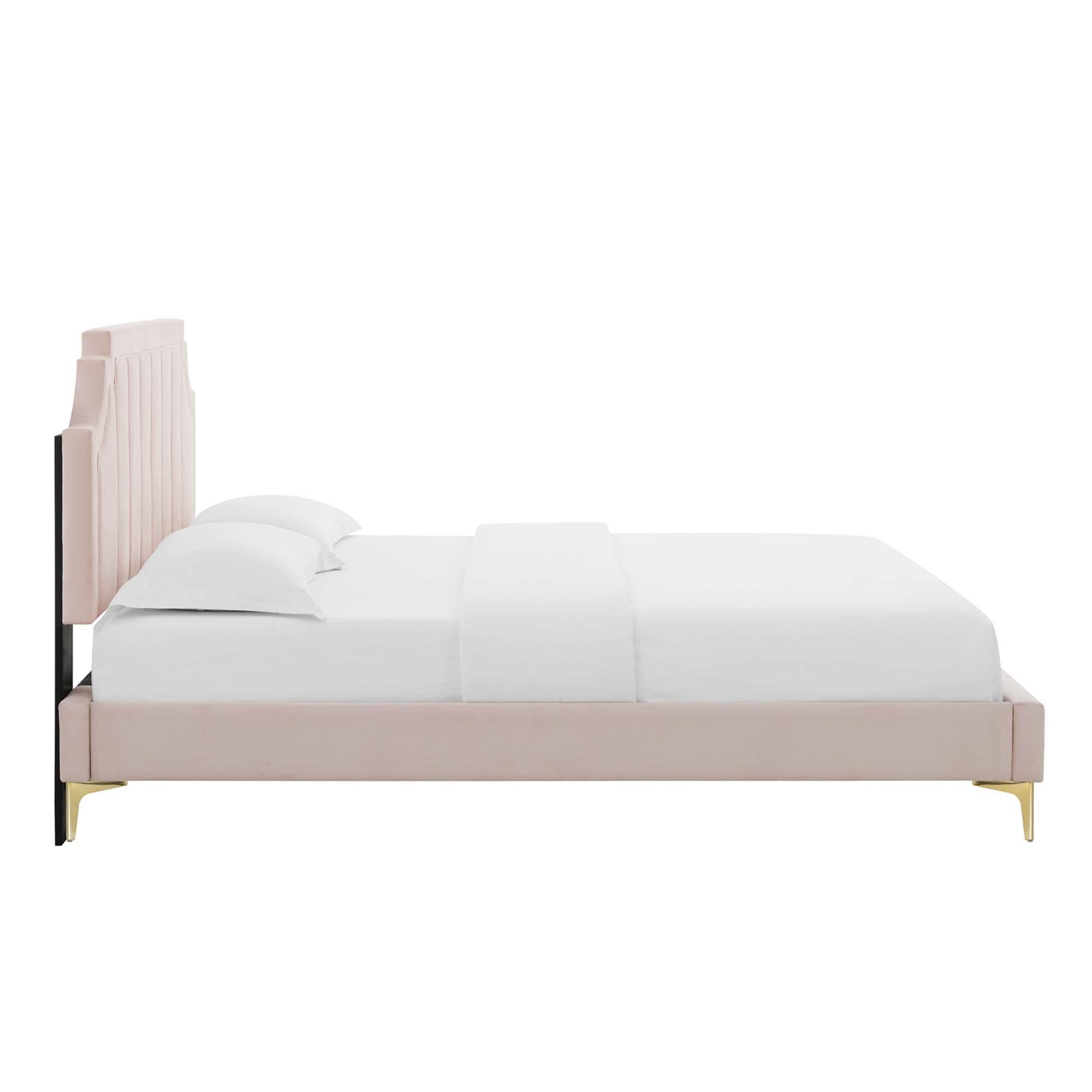 Modway Sienna Queen Platform Bed, Pink, large