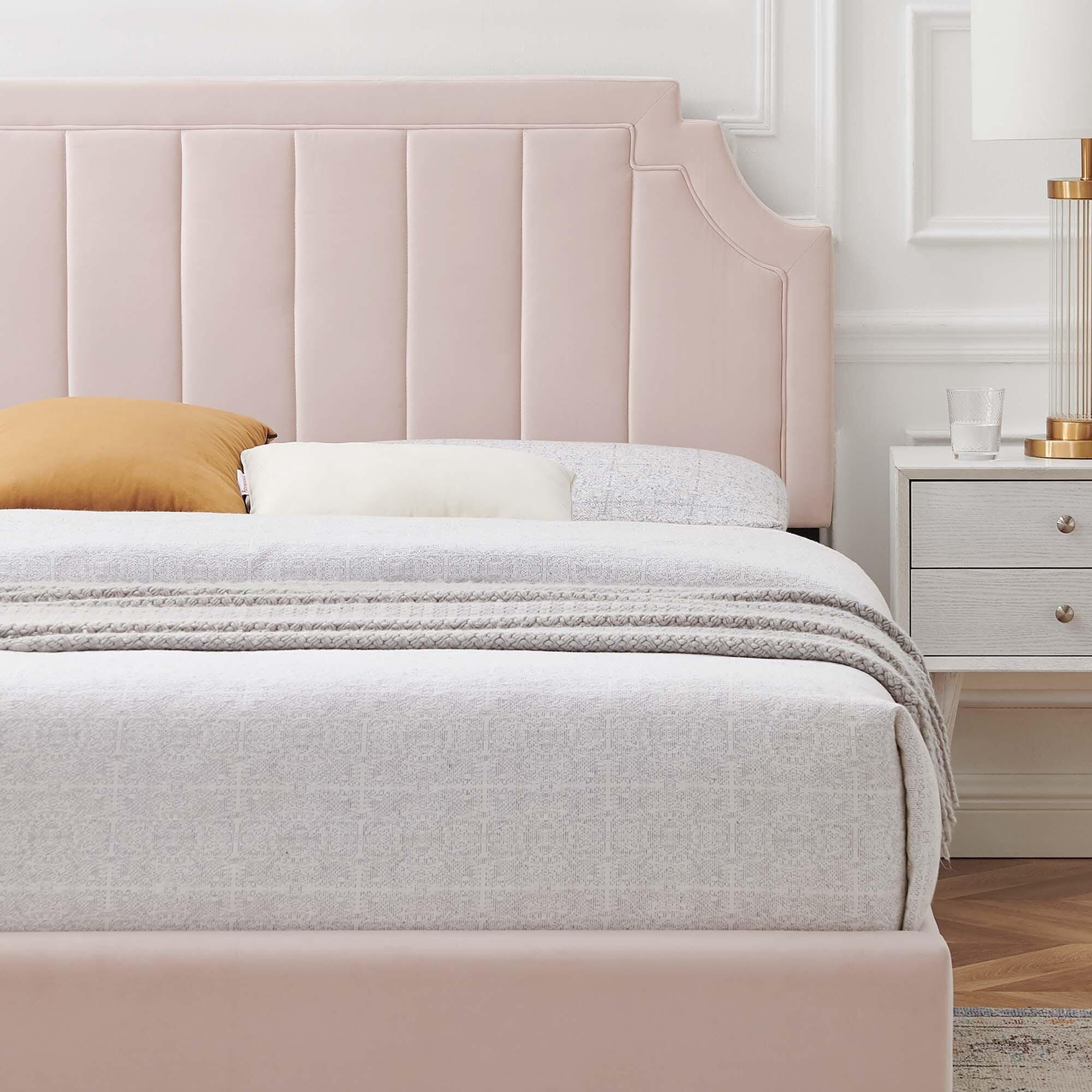 Modway Sienna Queen Platform Bed, Pink, large