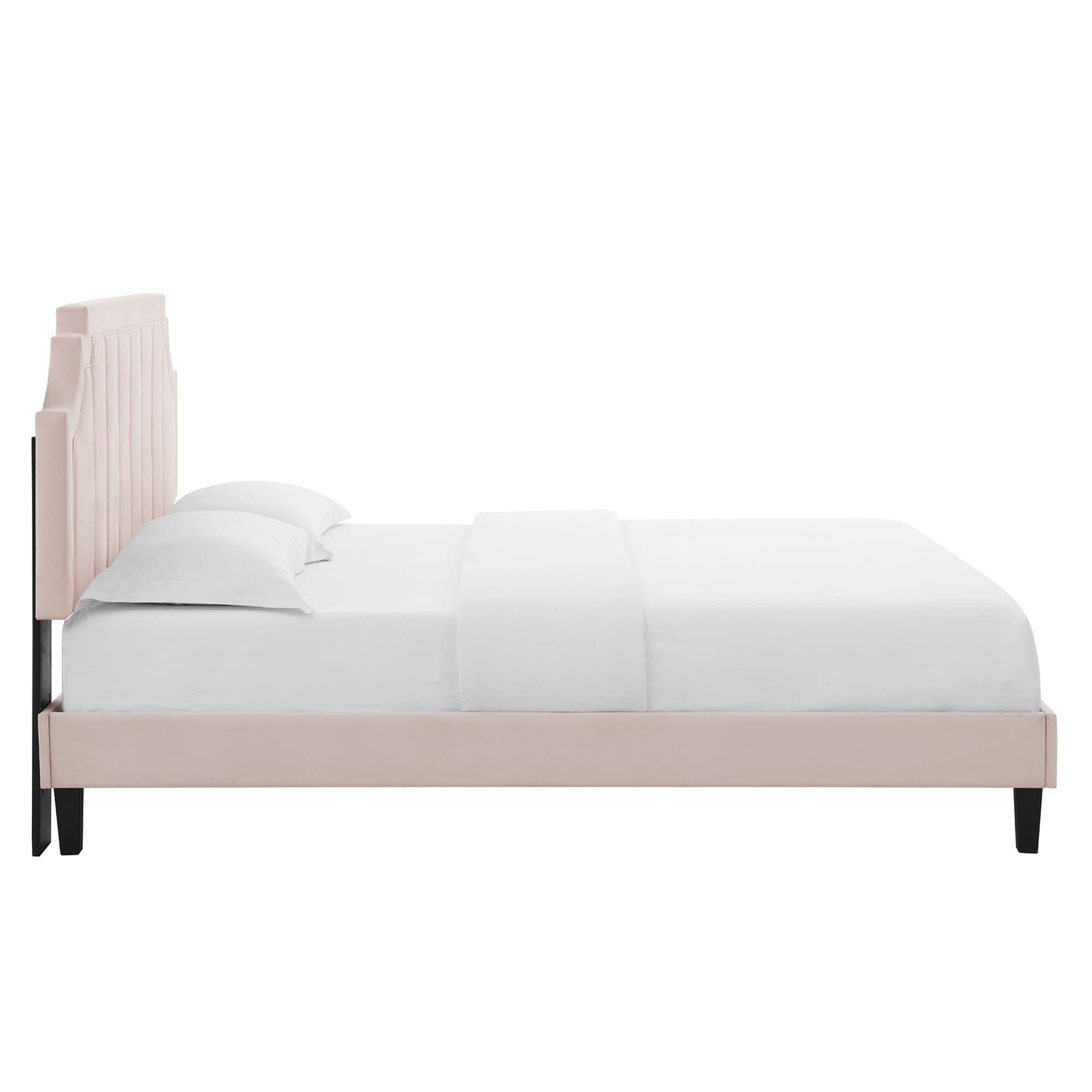 Modway Sienna Queen Platform Bed, Pink, large