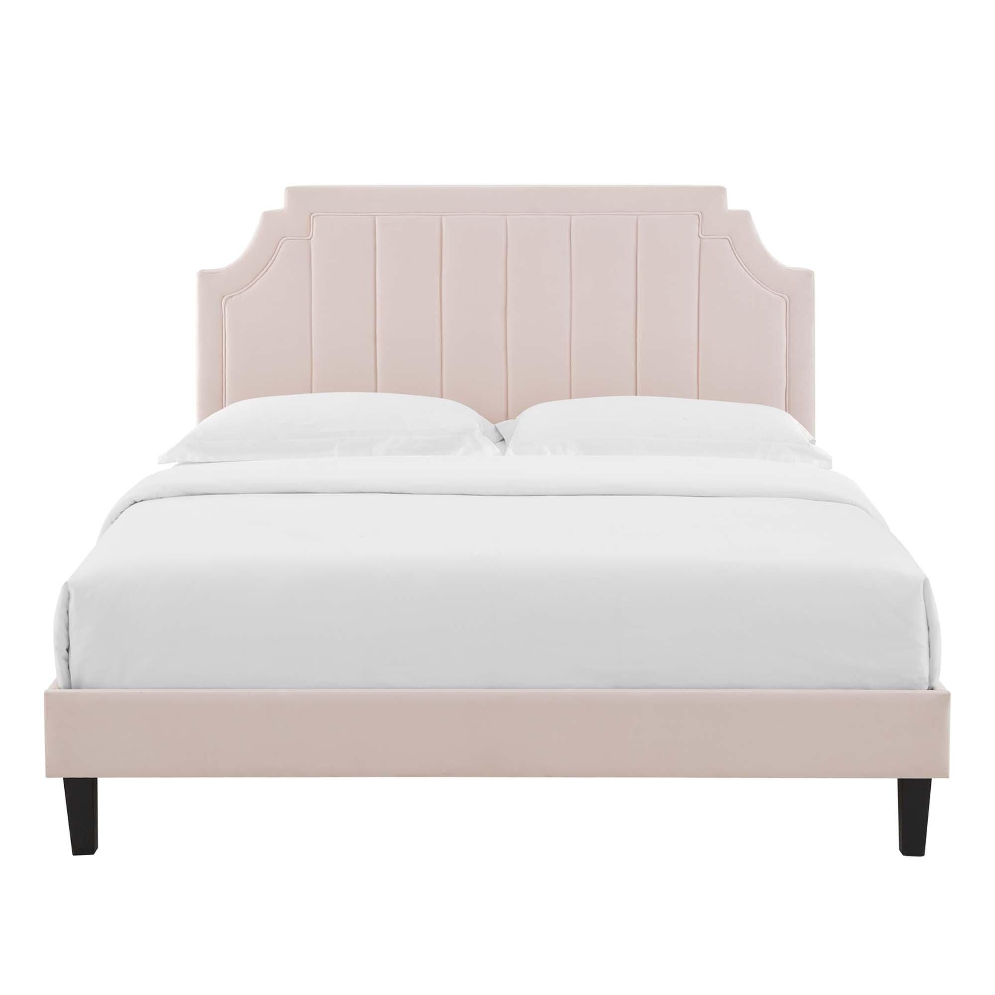 Modway Sienna Queen Platform Bed, Pink, large