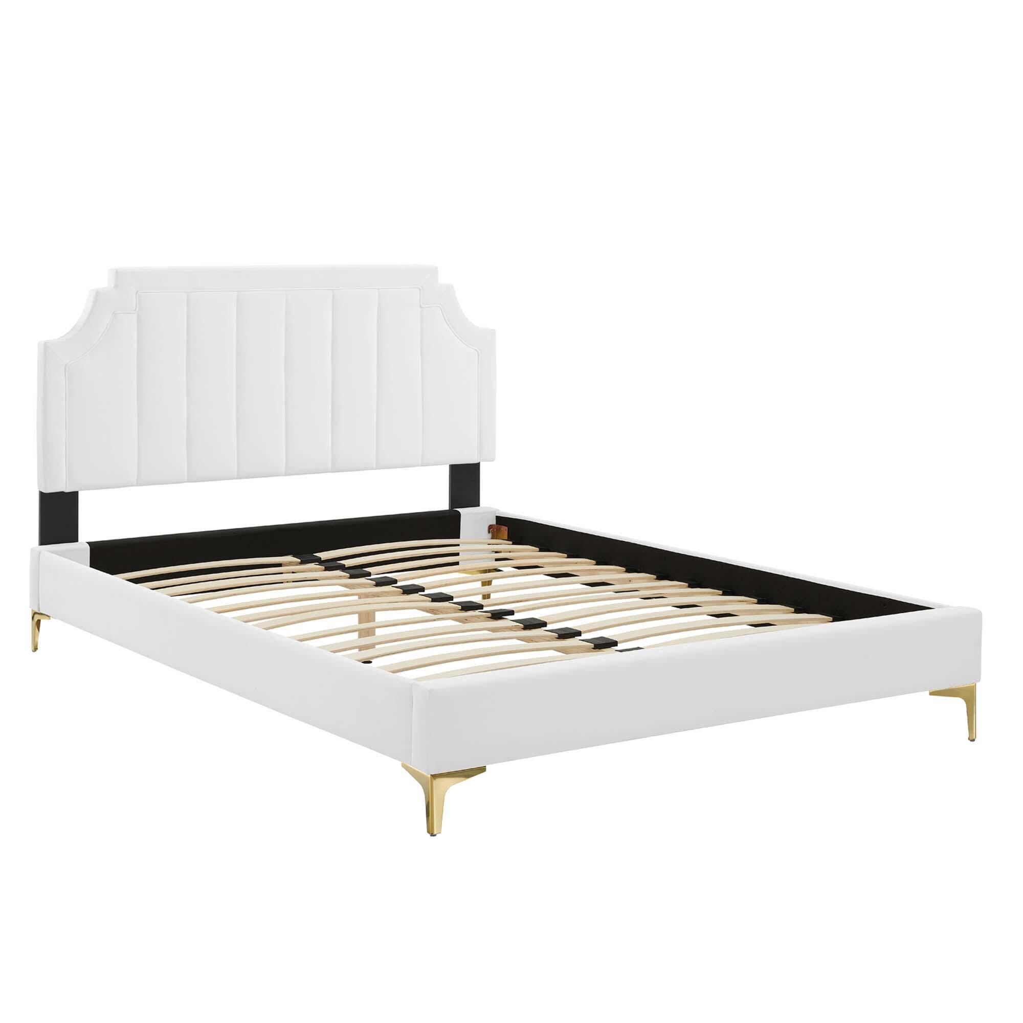 Modway Sienna Queen Platform Bed, White, large
