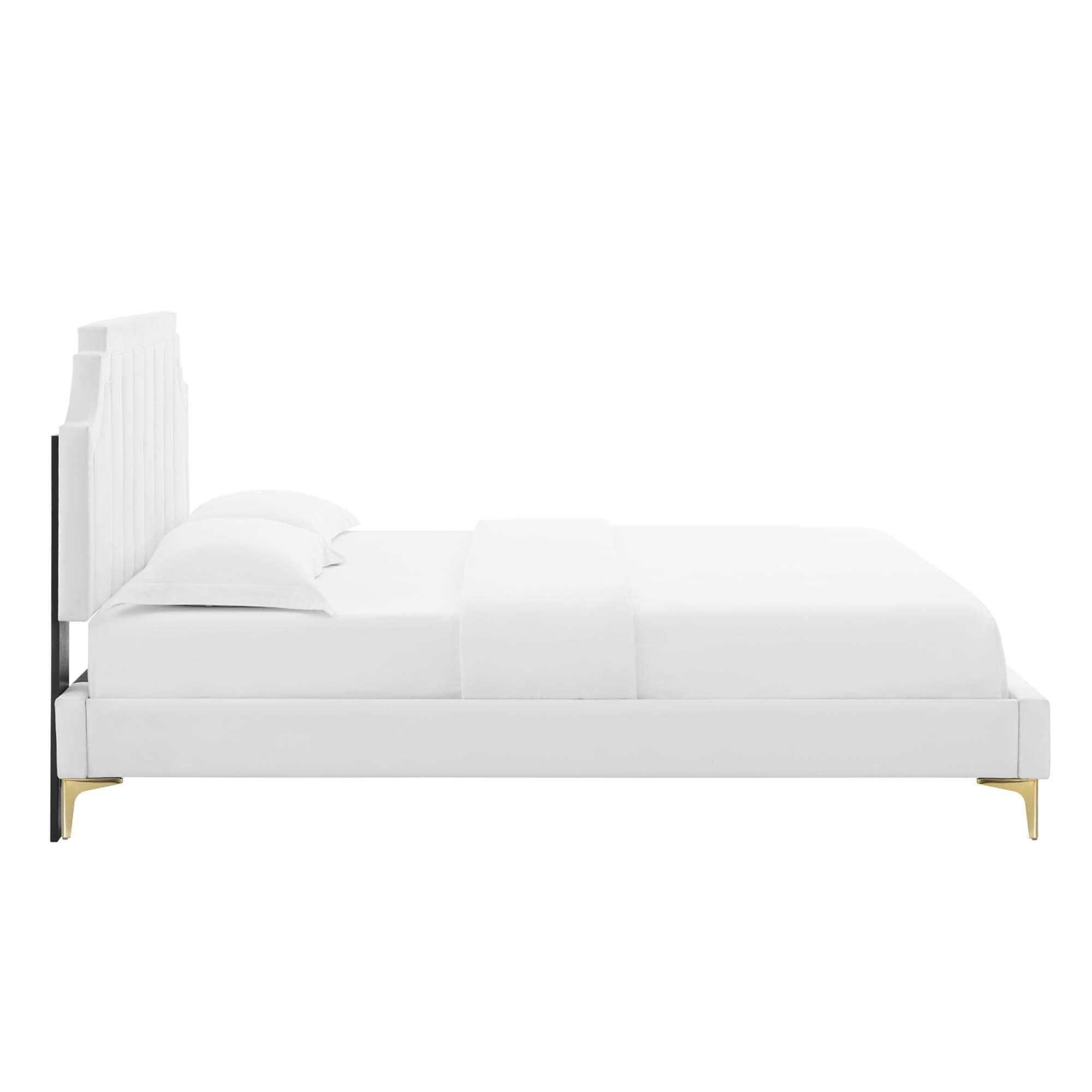 Modway Sienna Queen Platform Bed, White, large