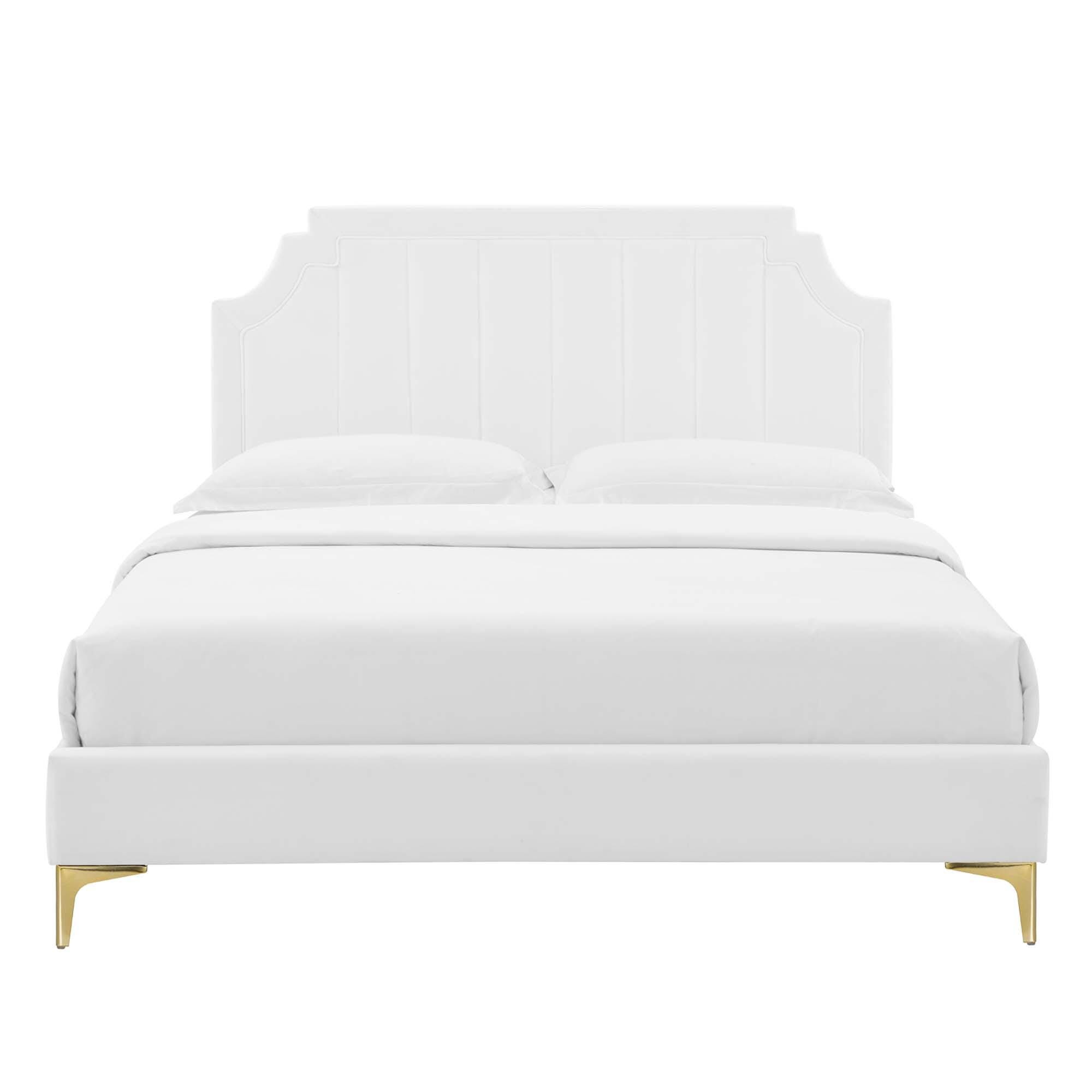 Modway Sienna Queen Platform Bed, White, large